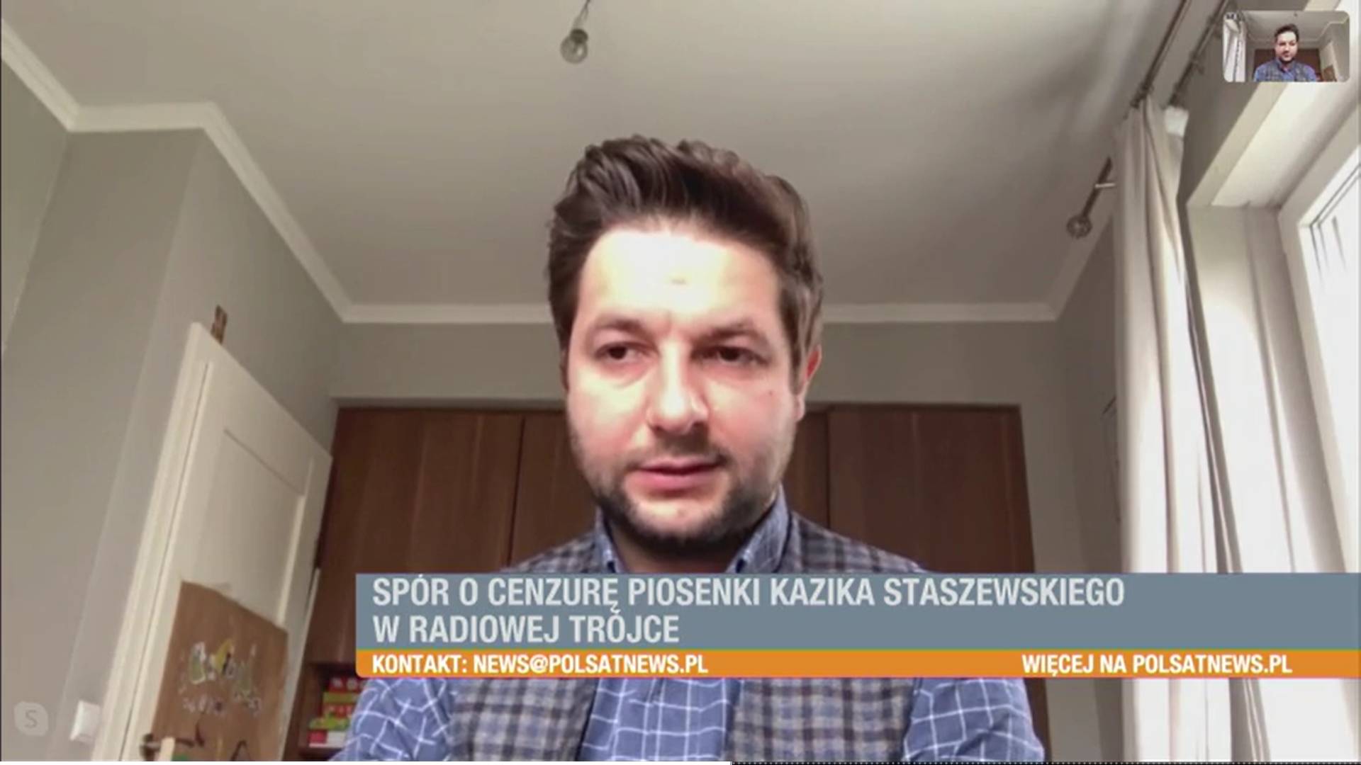 Screen z Polsat News - Patryk Jaki o Kaziku Staszewskim