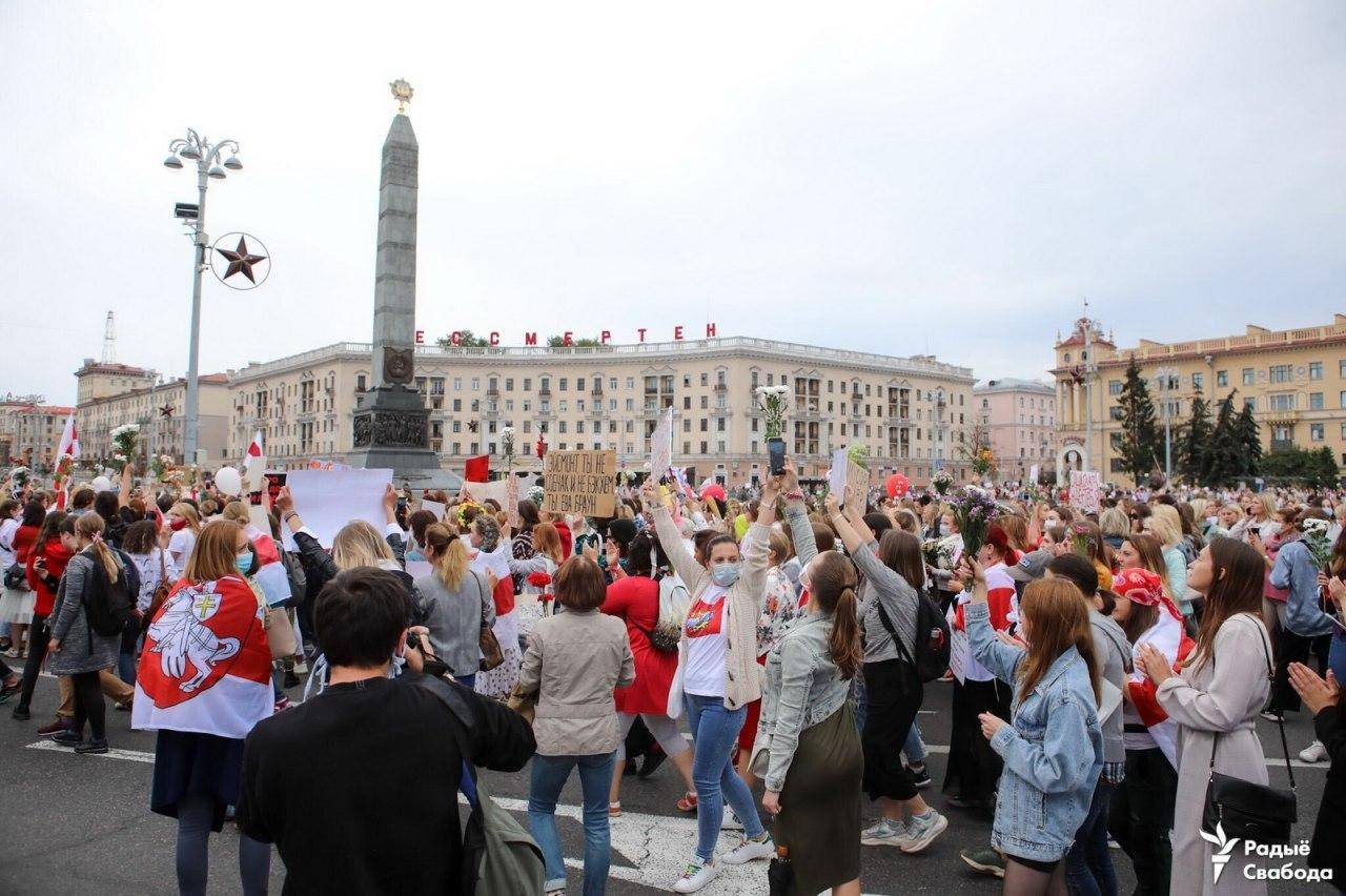 marsz kobiet w Mińsku