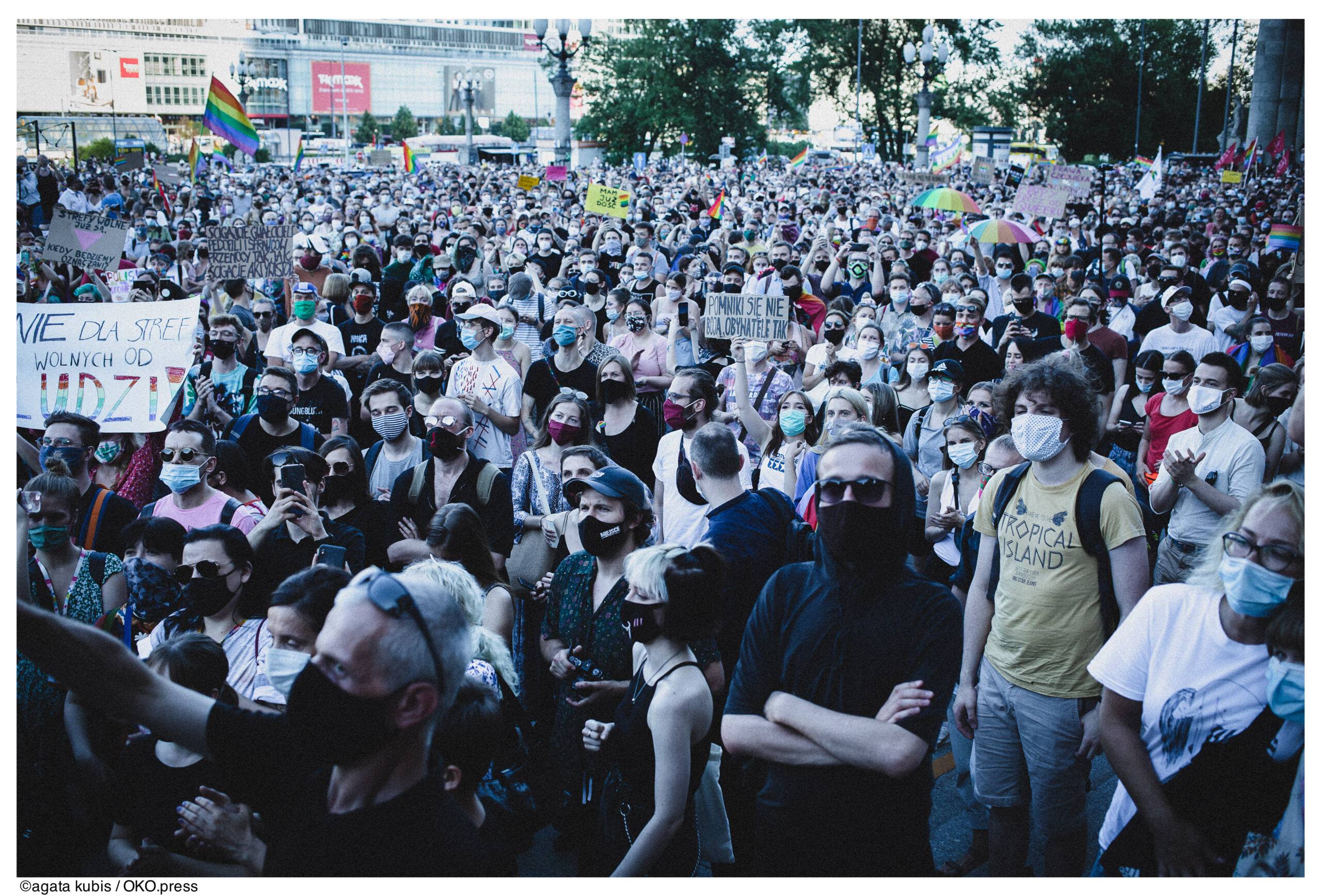 8.08.2020, Demonstracja solidarnościowa z osobami LGBT+