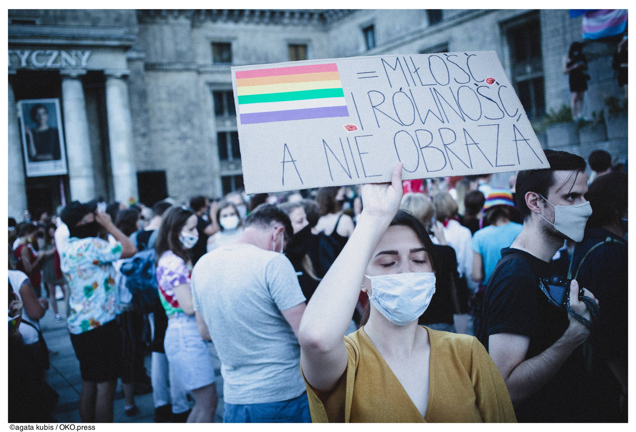 8.08.2020, Demonstracja solidarnościowa z osobami LGBT+