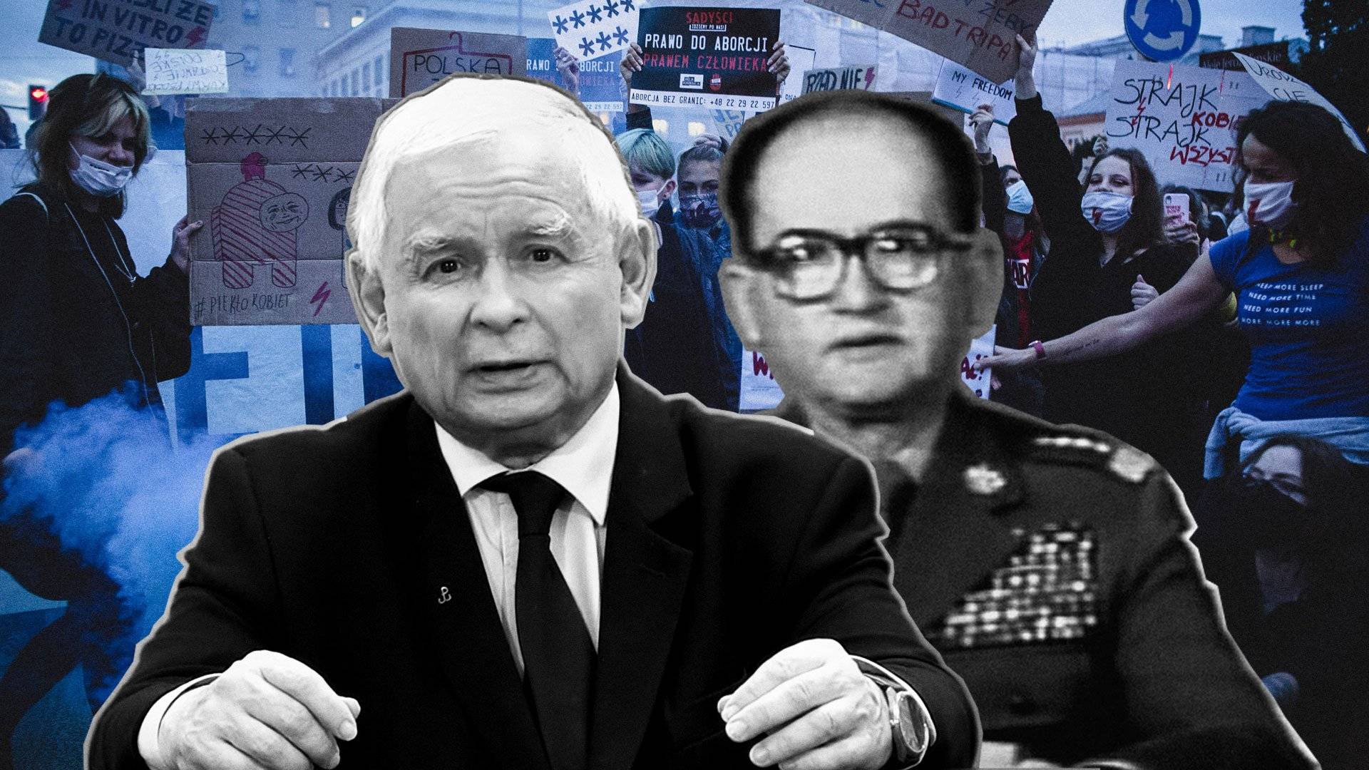 Jarosław Kaczyński i Wojciech Jaruzelski