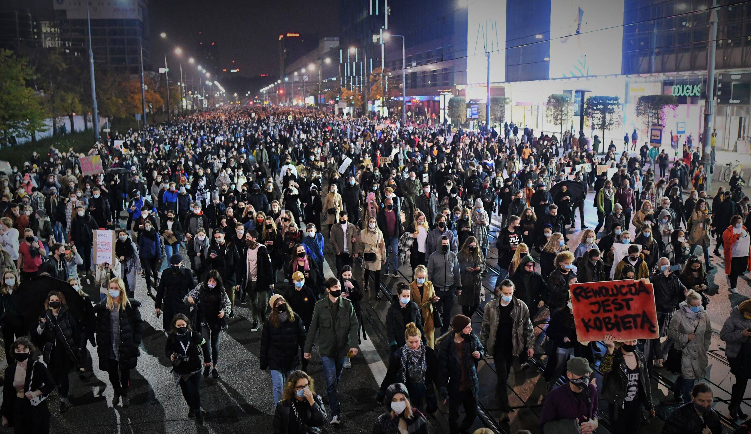 Drugi dzień protestów po wyroku TK w sprawie aborcji, 23.10.2020