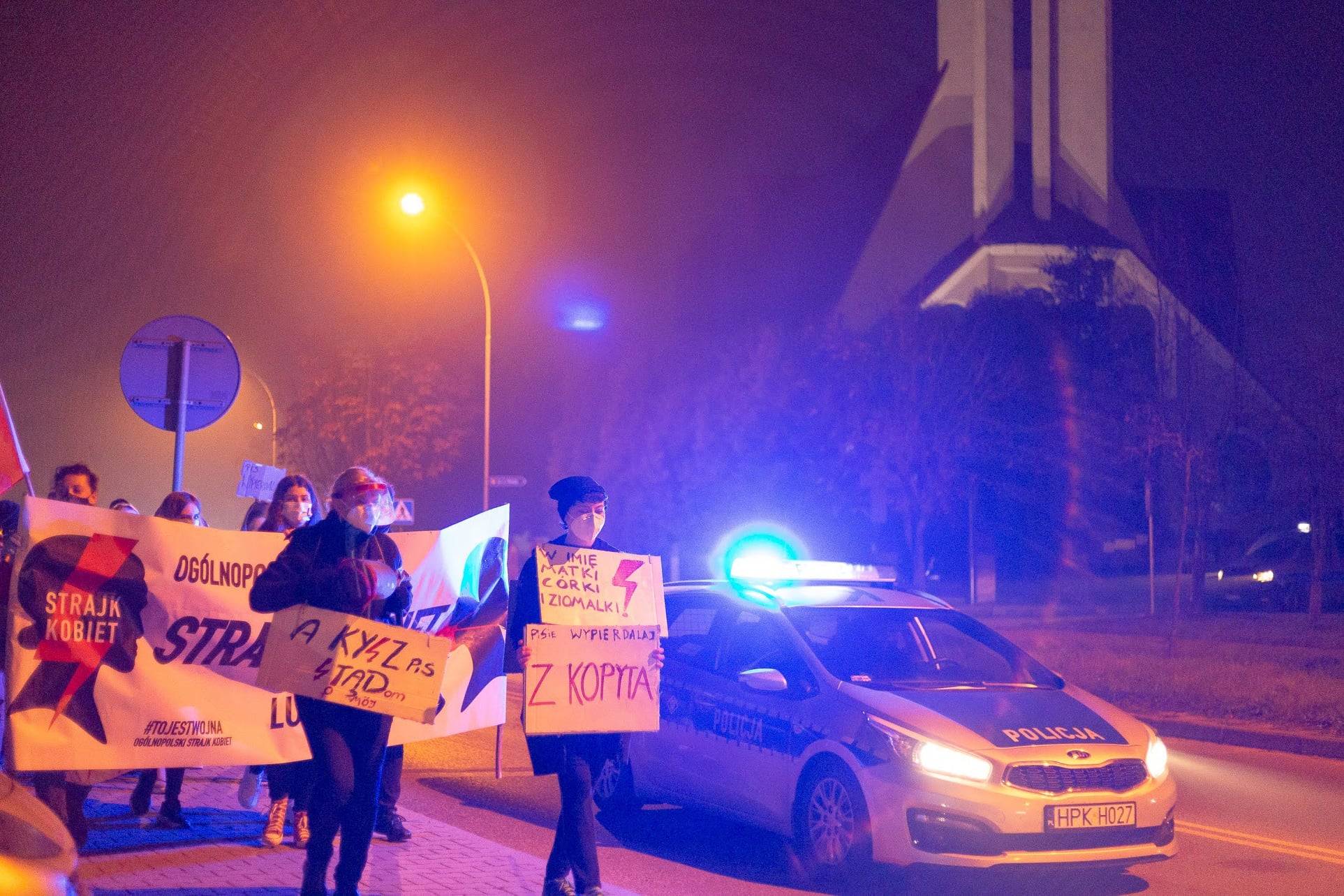 Lubaczów, protest 25.10.2020