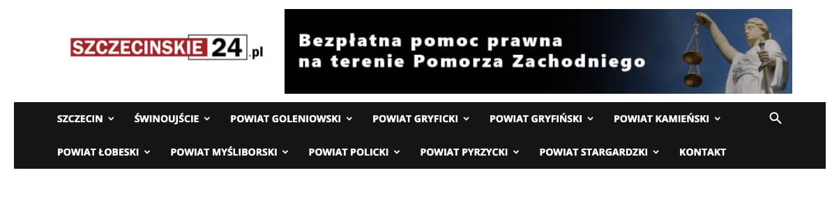zrzut ekranu portalu szczecinskie24.pl