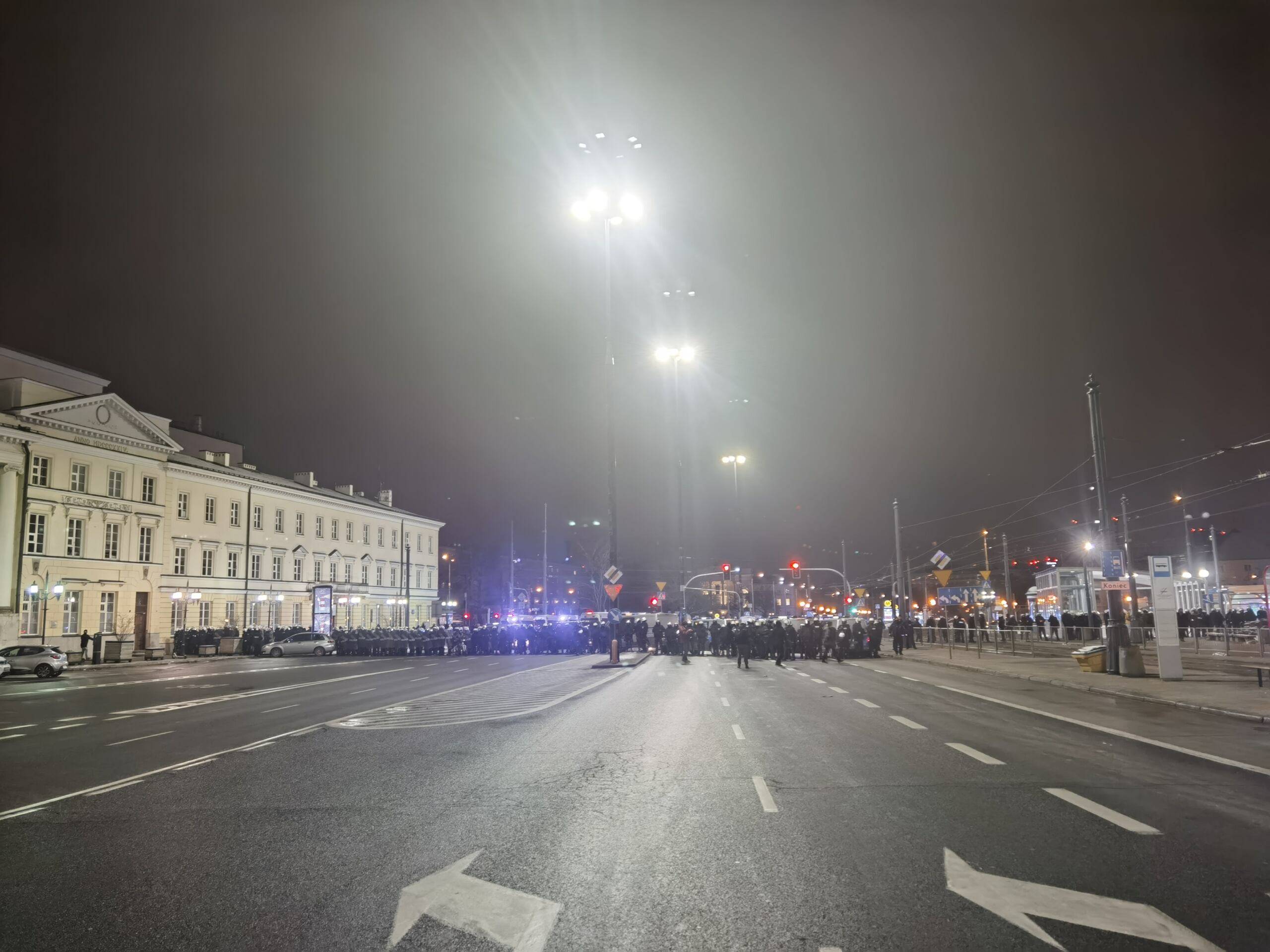 policja Plac Bankowy. 29 stycznia 2021, fot. Robert Jurszo