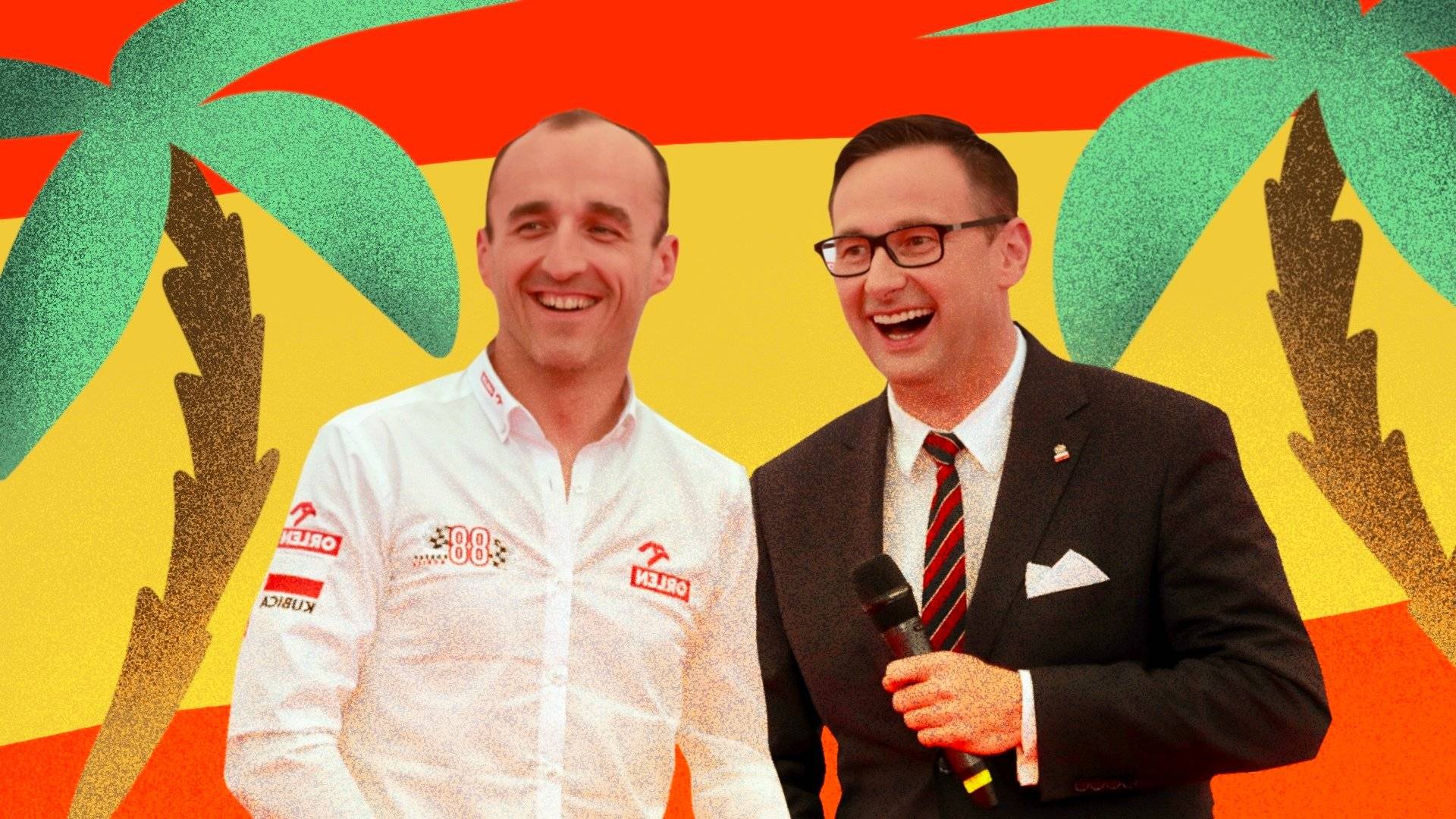 Robert Kubica i Daniel Obajtek wśród palm