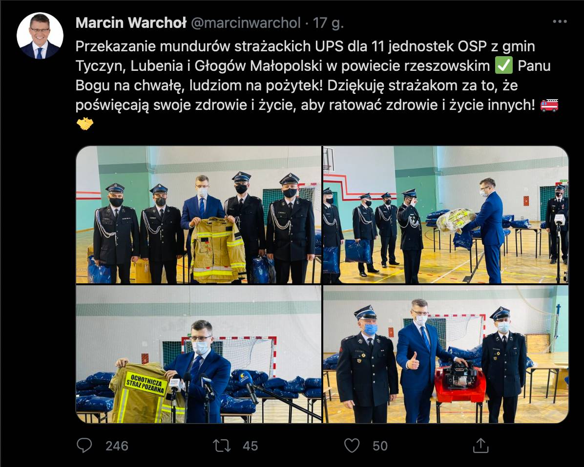 Tweet Marcina Warchoła