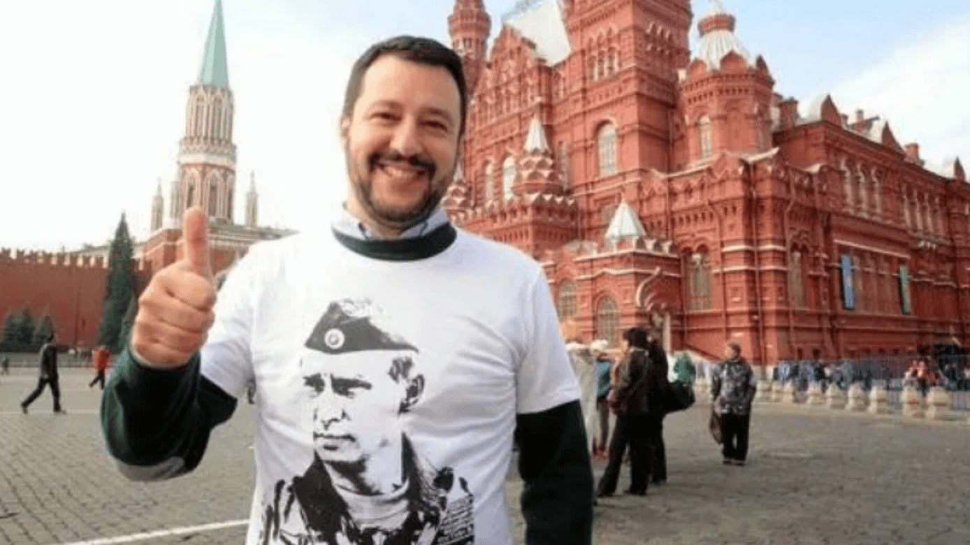 Matteo Salvini na placu Czerwonym