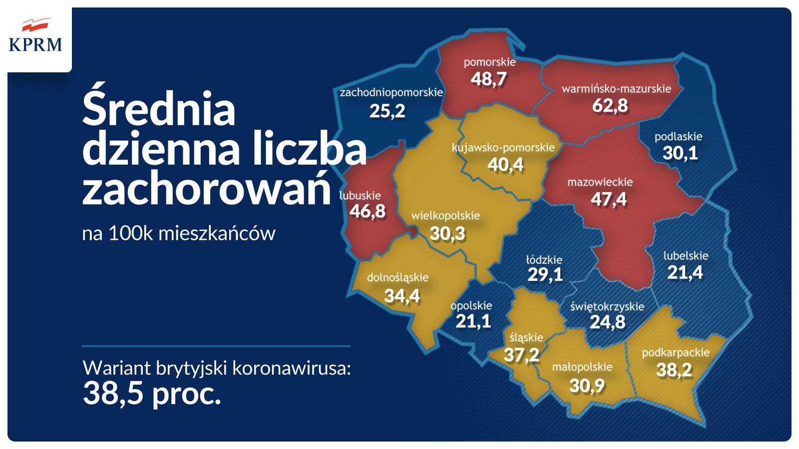 koronawirus na 3. tygodnie przed Wielkanocą - mapa zakażeń w Polsce