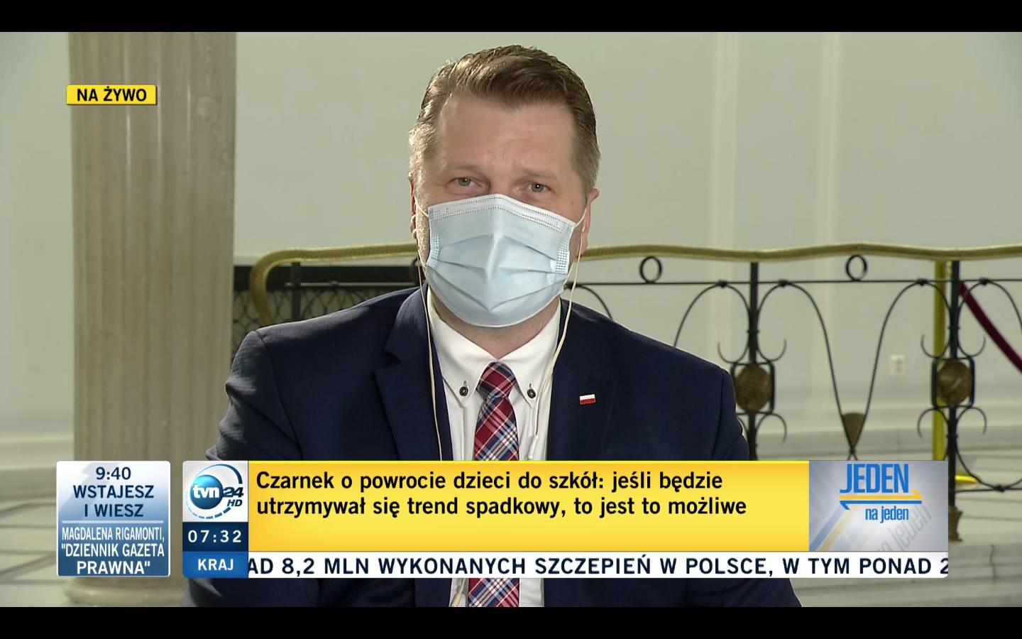 Przemysław Czarnek w programie TVN24
