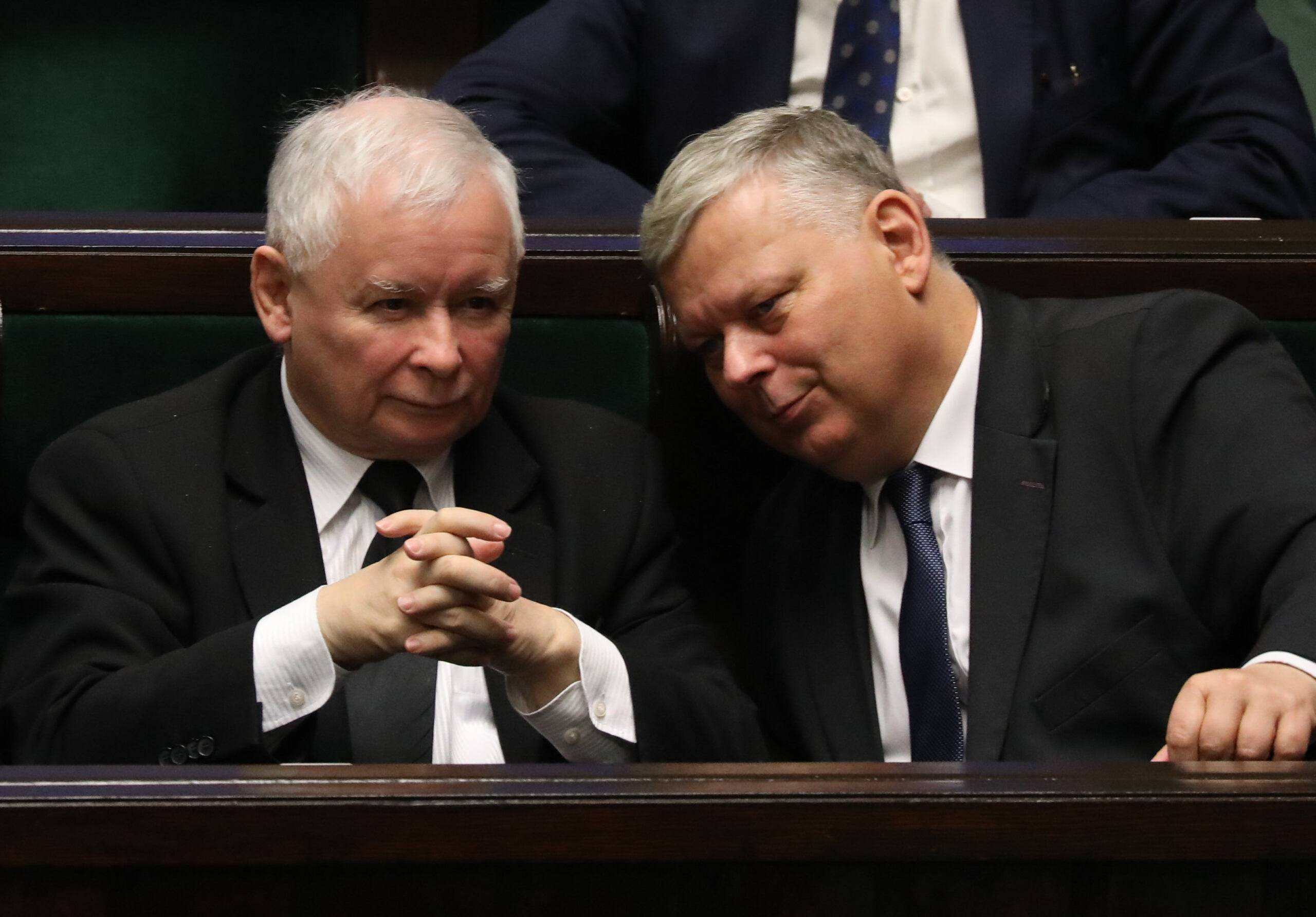 Jarosław Kaczyński i Marek Suski
