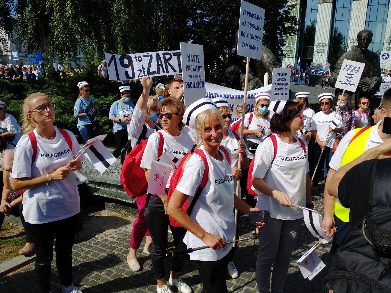 Protest medyków w Warszawie