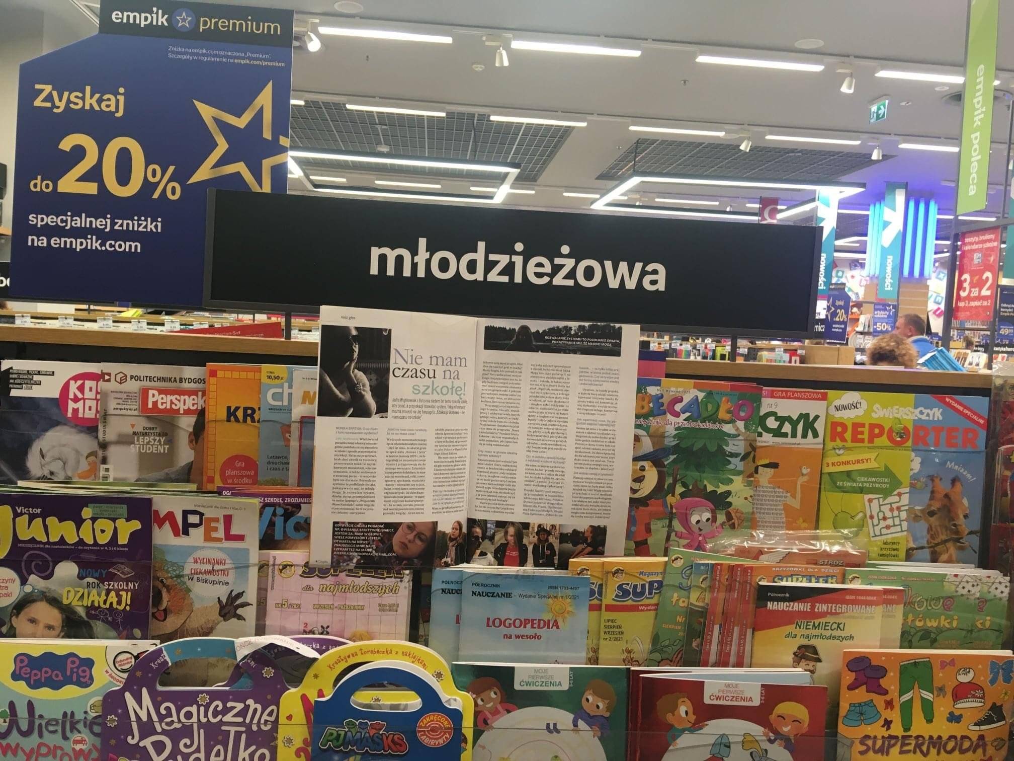 Artykuł o "Nie mam czasu na szkołę", fot. mat. własne