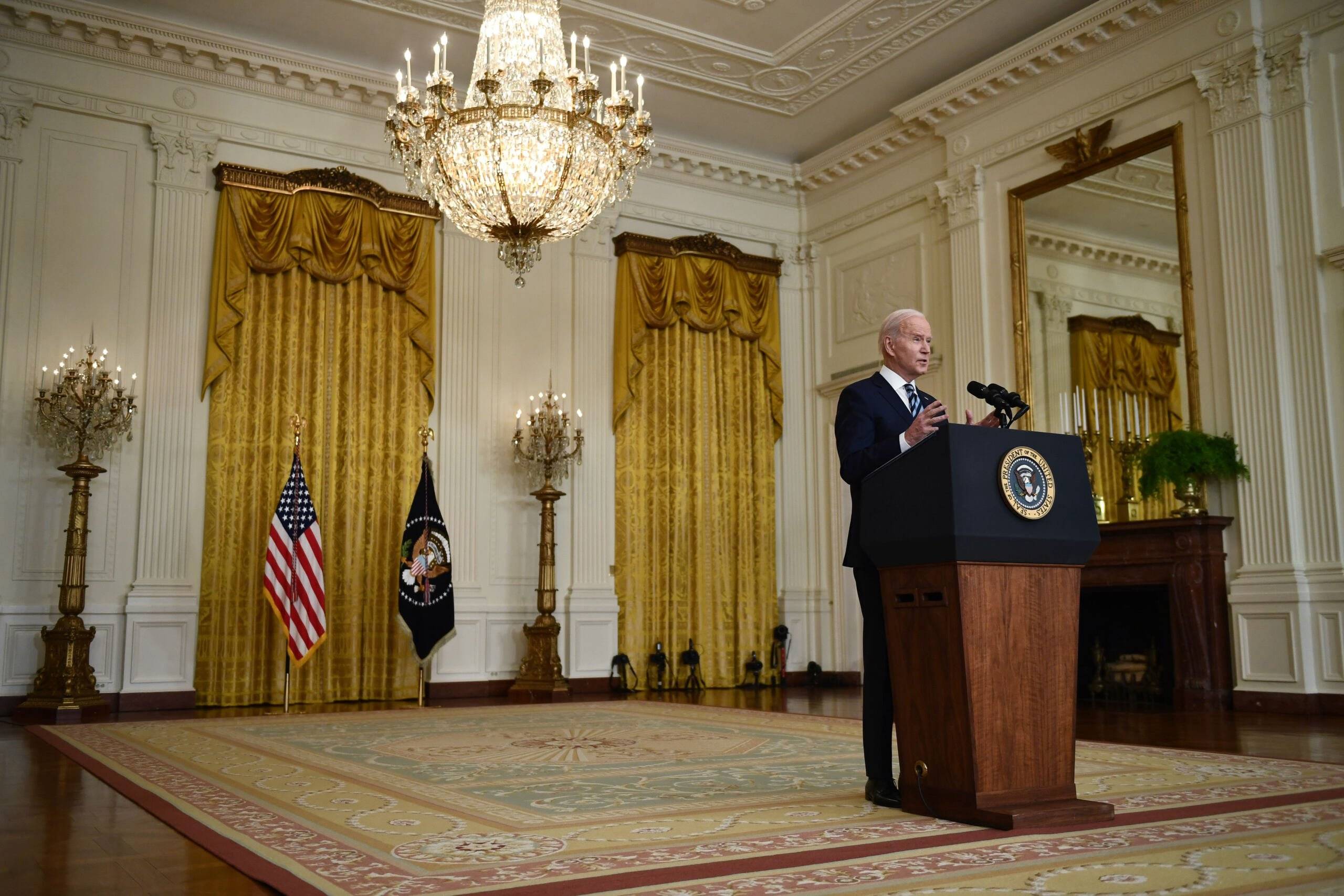 Joe Biden przemawia w Białym Domu