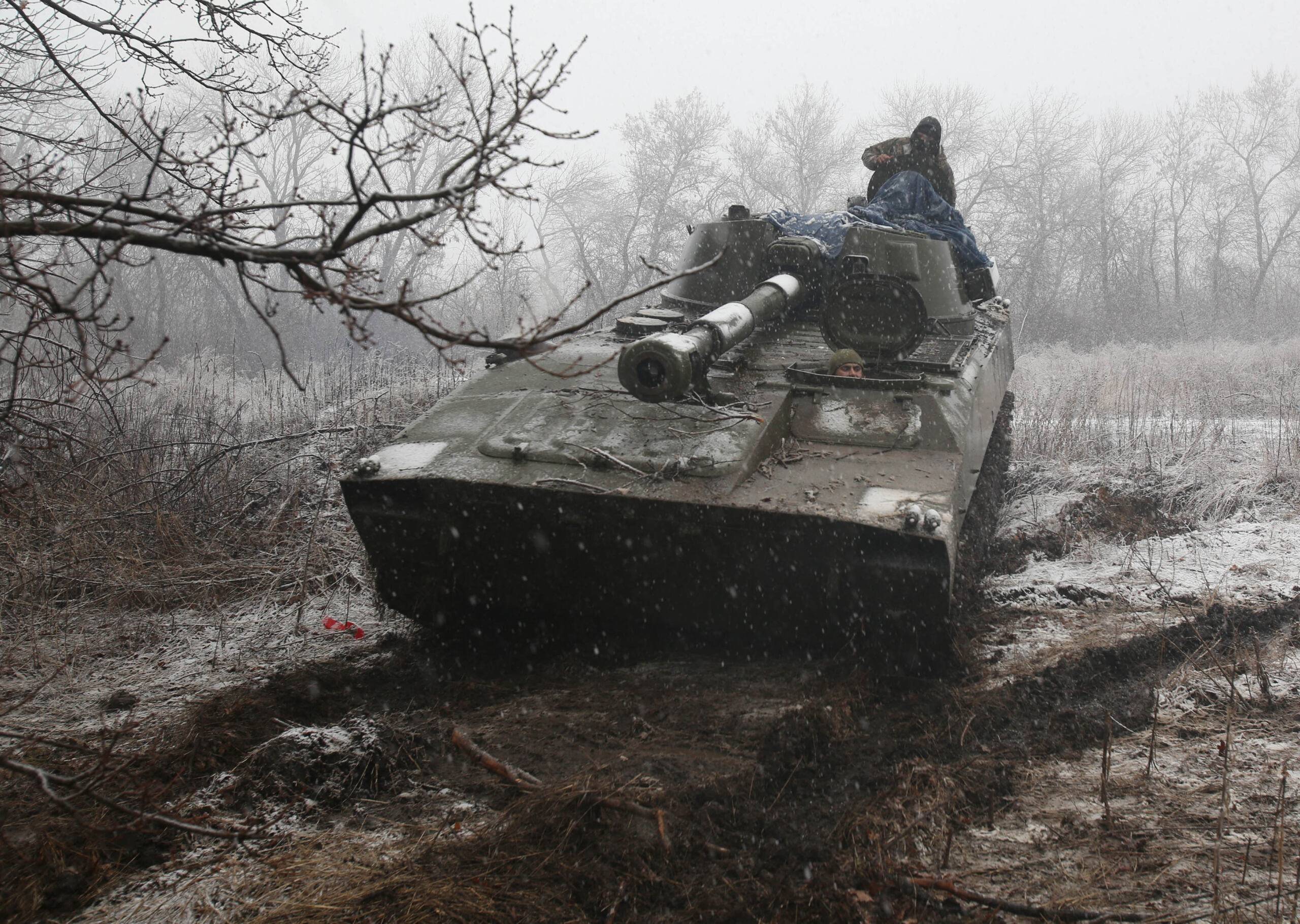 Ukraina, 21.03.2022. Ukraińscy artylerzyści utrzymują pozycje w obwodzie ługańskim