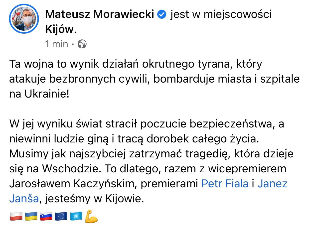 Morawiecki w Kijowie