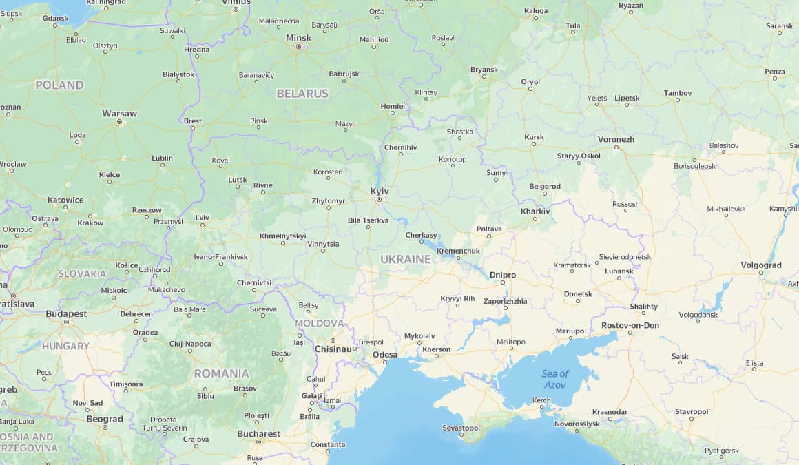 Zrzut ekranu z serwisu Yandex.Maps