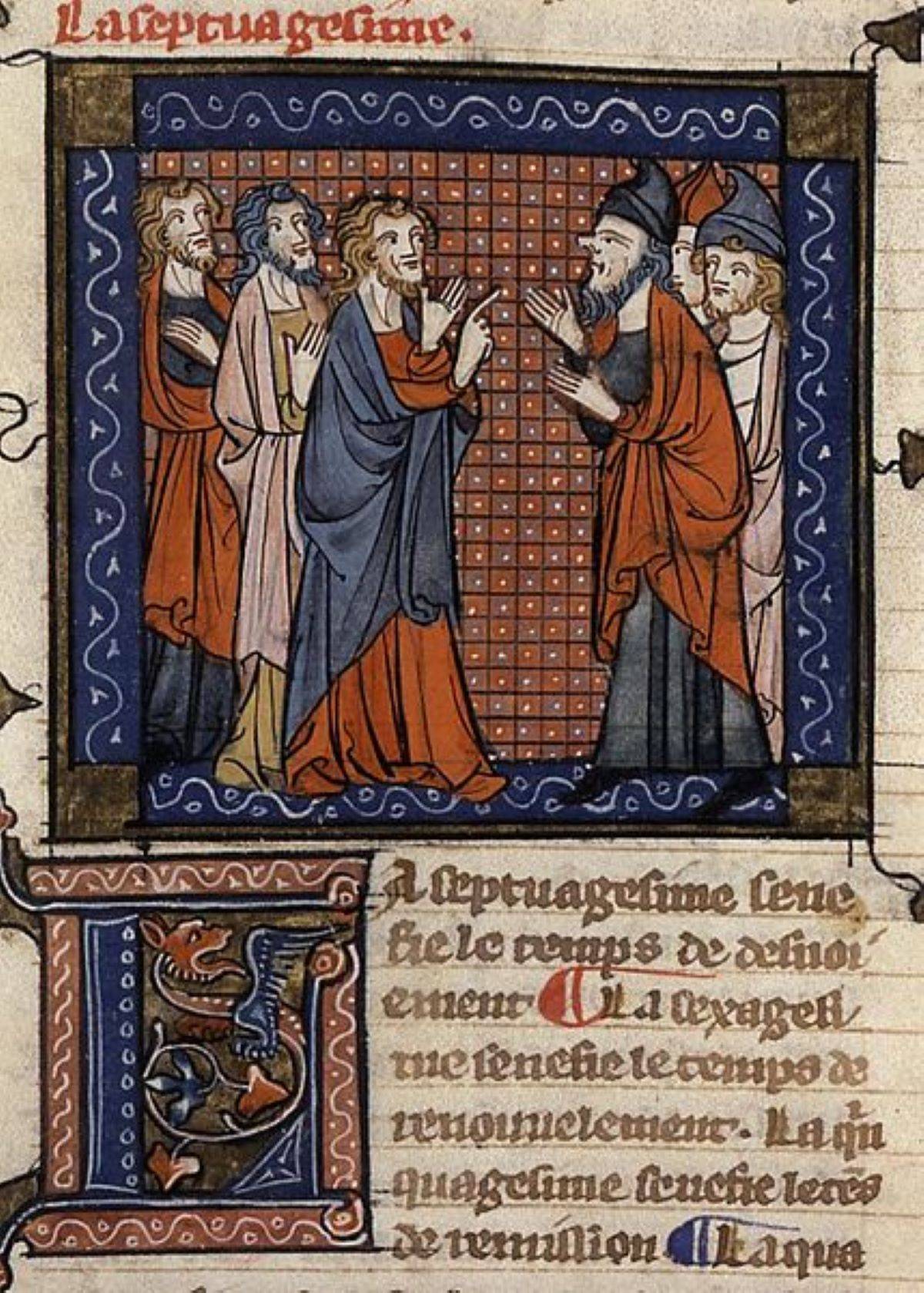 rycina ze średniowiecznego manuskryptu
