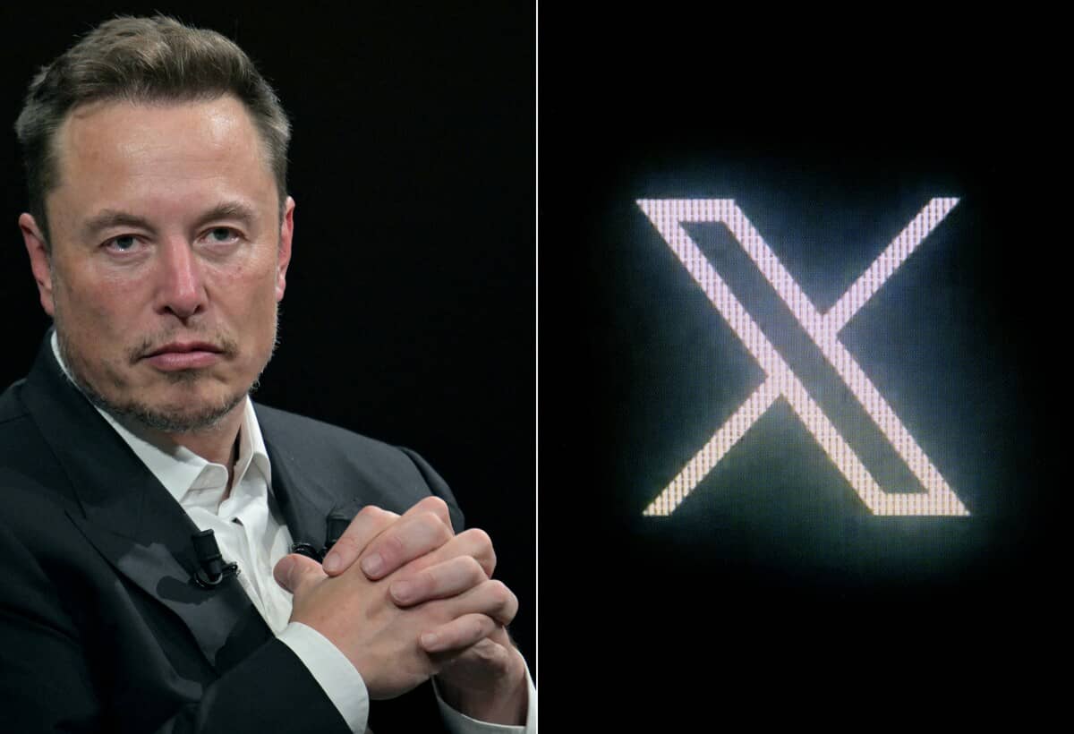 Znak X i twarz Elona Muska