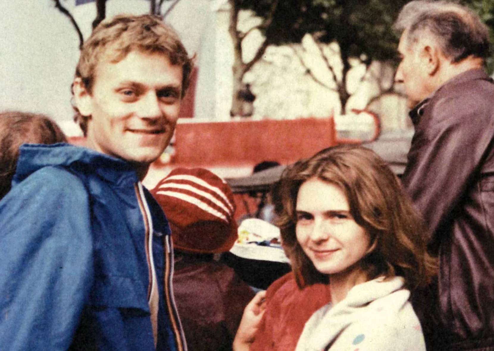 Młody Donald Tusk z żoną Małgorzatą