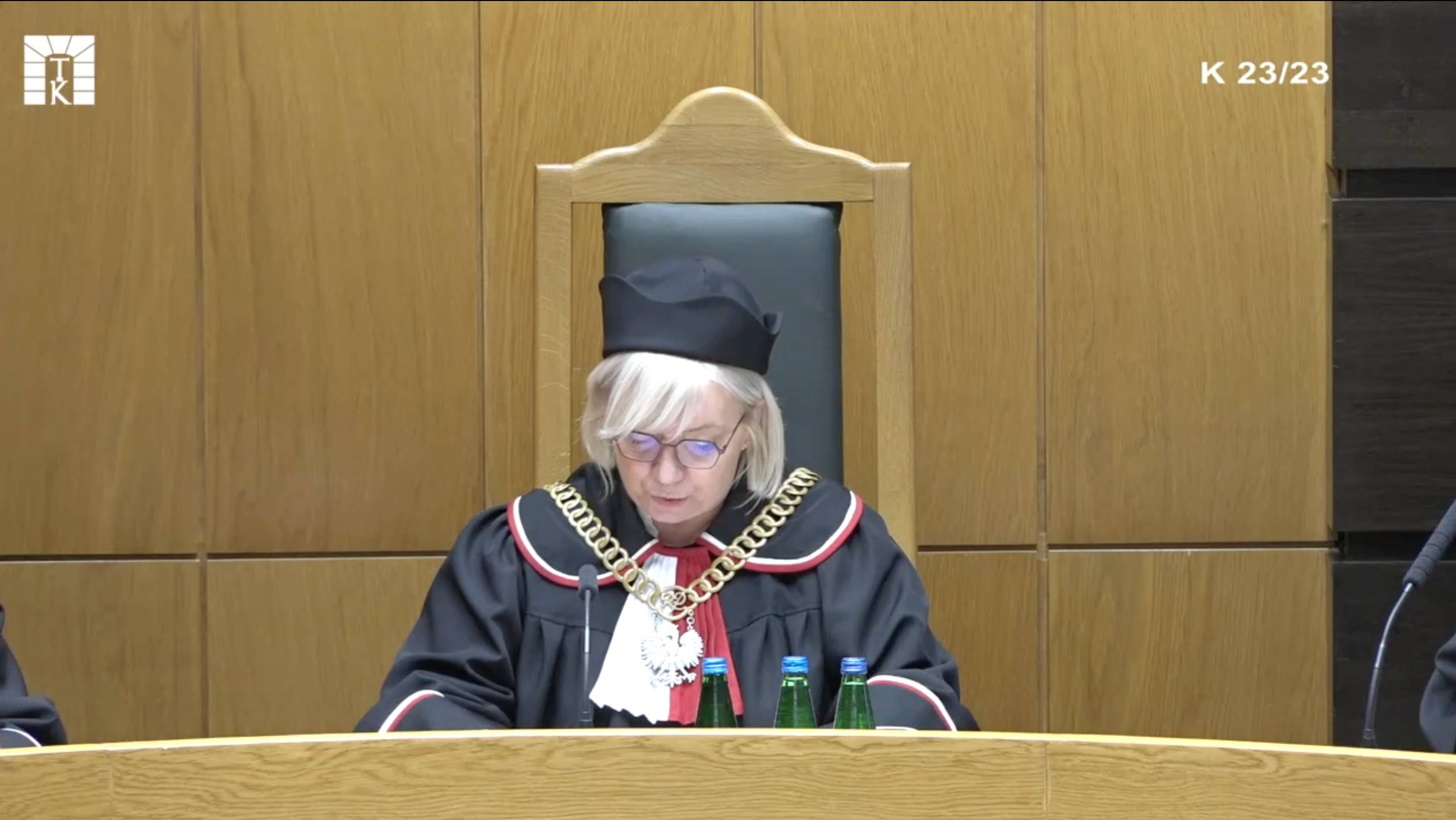 Julia Przyłebska podczas odczytywania wyroku w Trybunale Konstytucyjnym