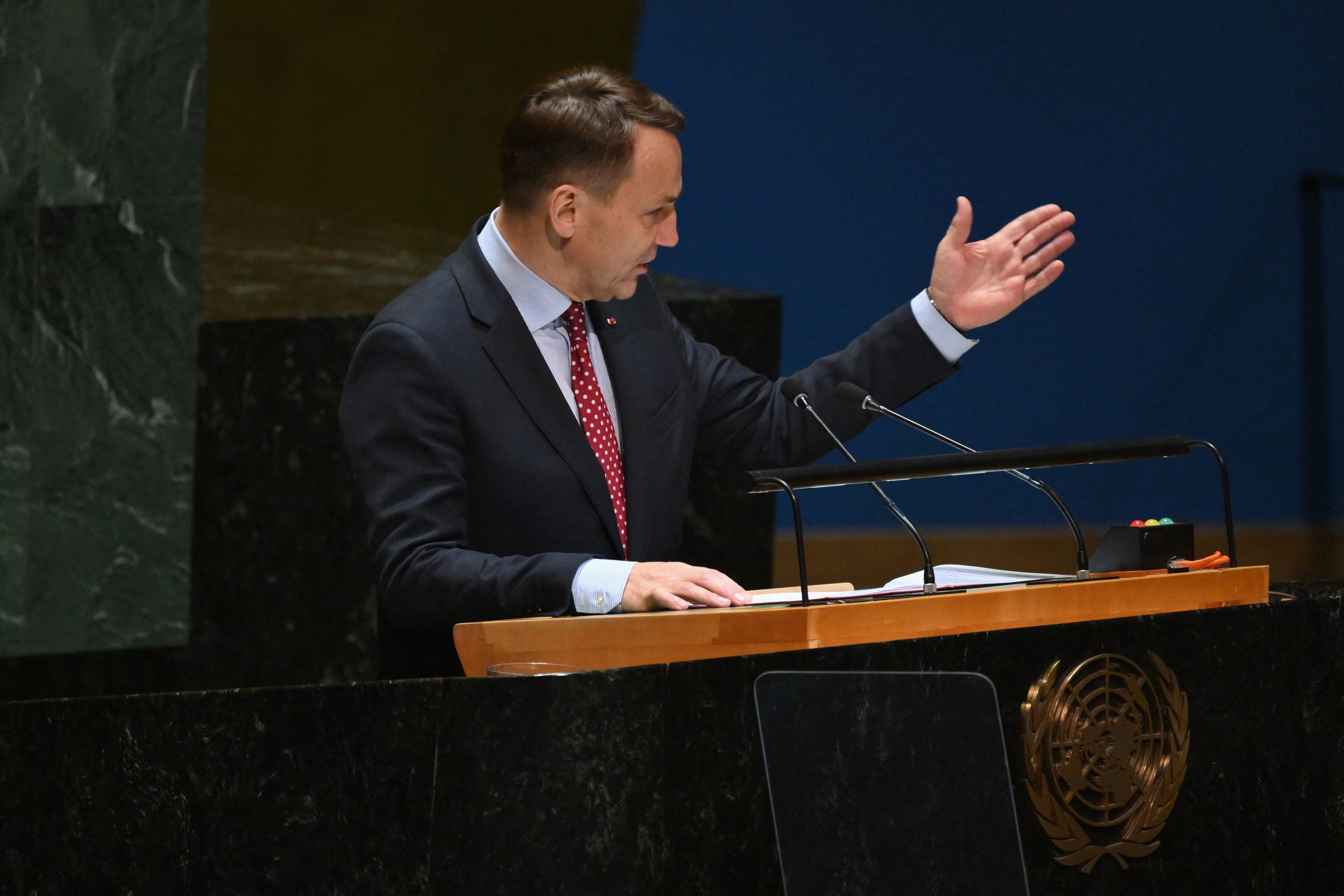 Radosław Sikorski przemawia przed ONZ