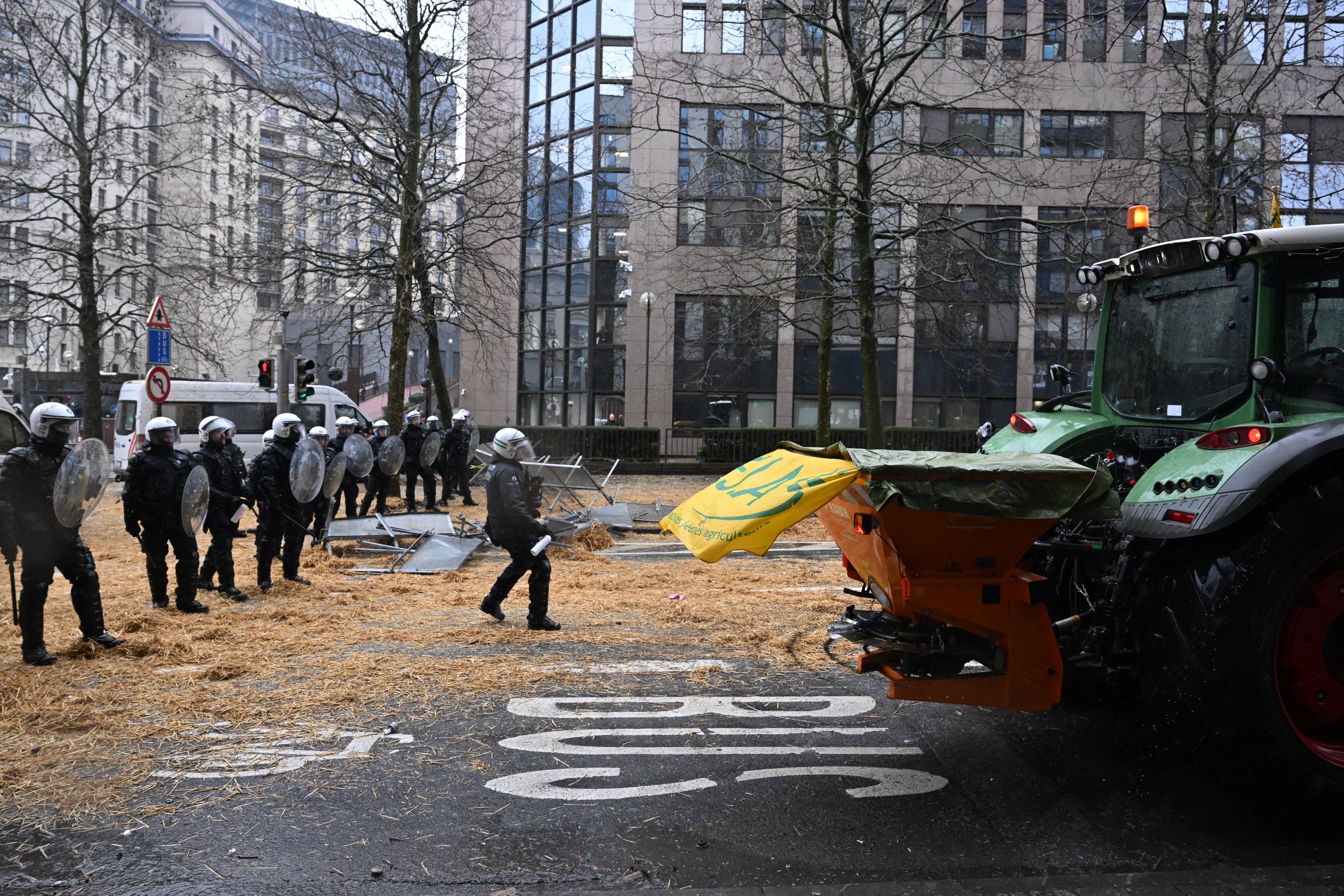 Protesty rolnicze w Brukseli