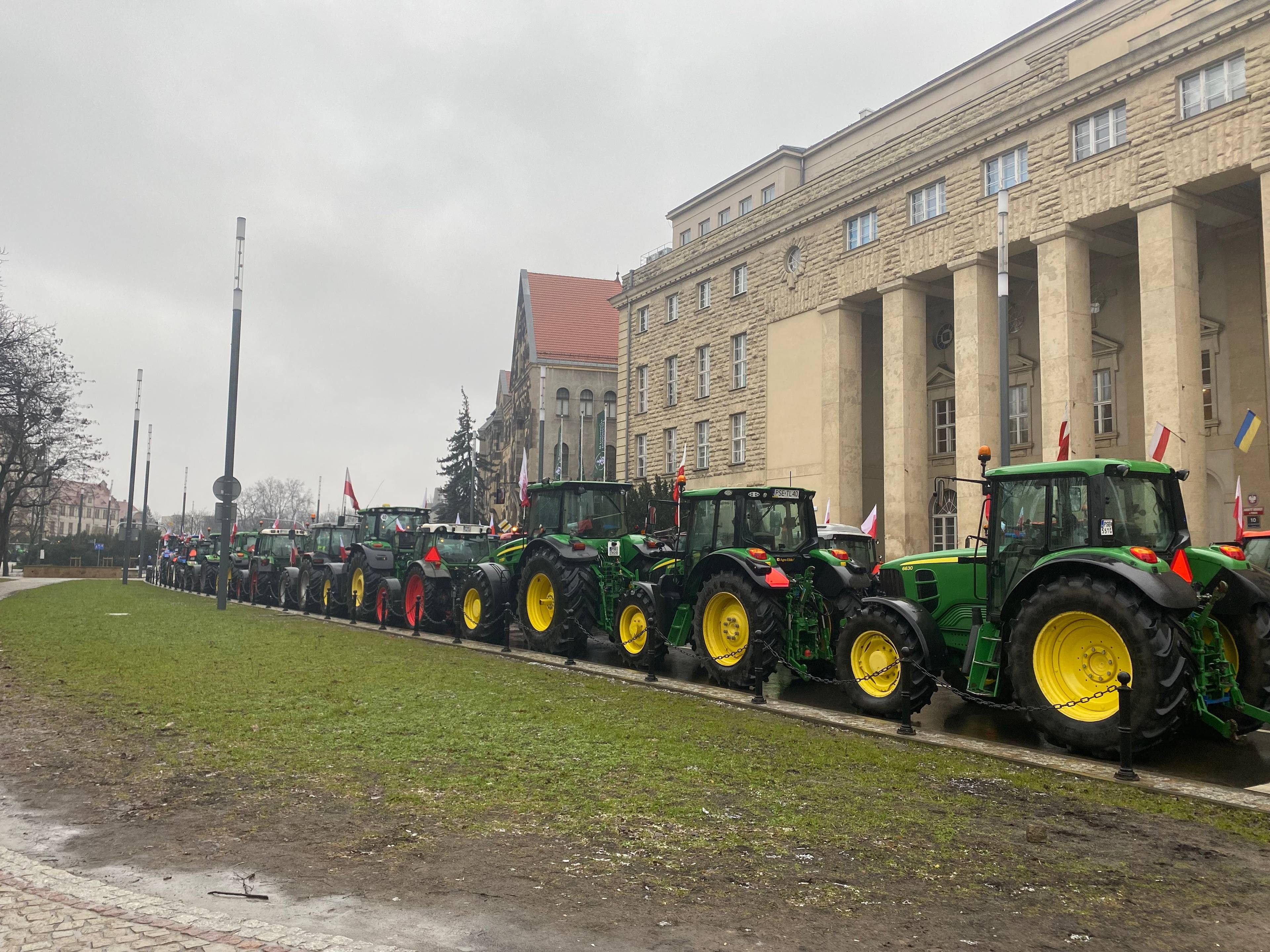 Protest rolników w Poznaniu, 9 lutego. Fot: Marta Kocejko