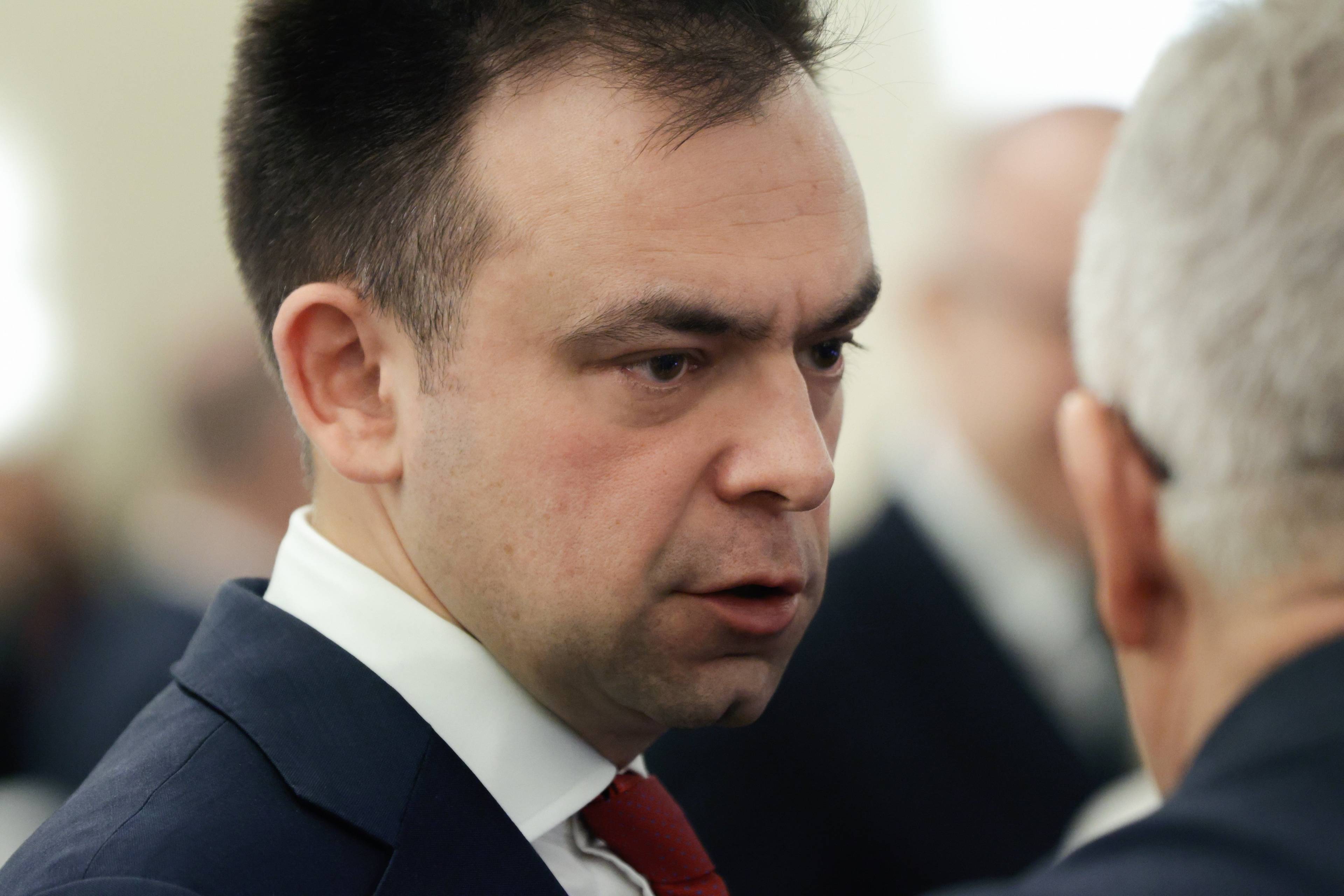 Minister Finansów Andrzej Domański podczas posiedzenia rządu