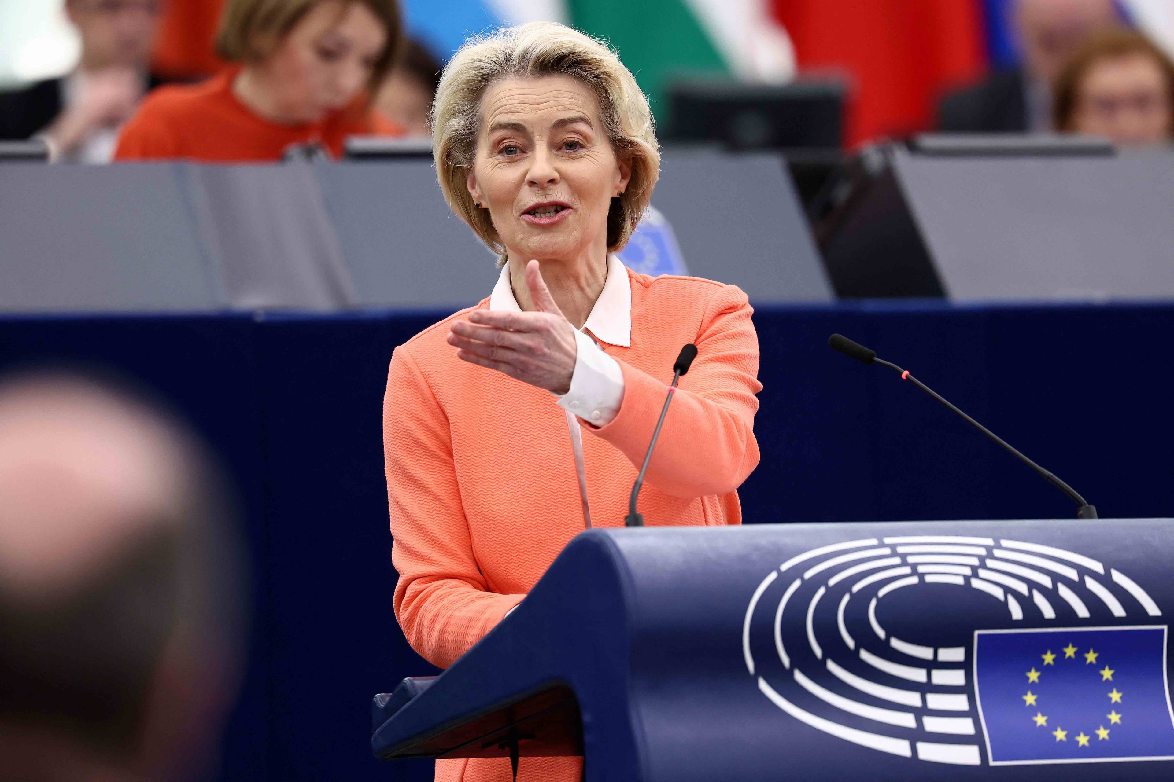 Ursula von der Layen przemawia w Parlamencie Europejskim