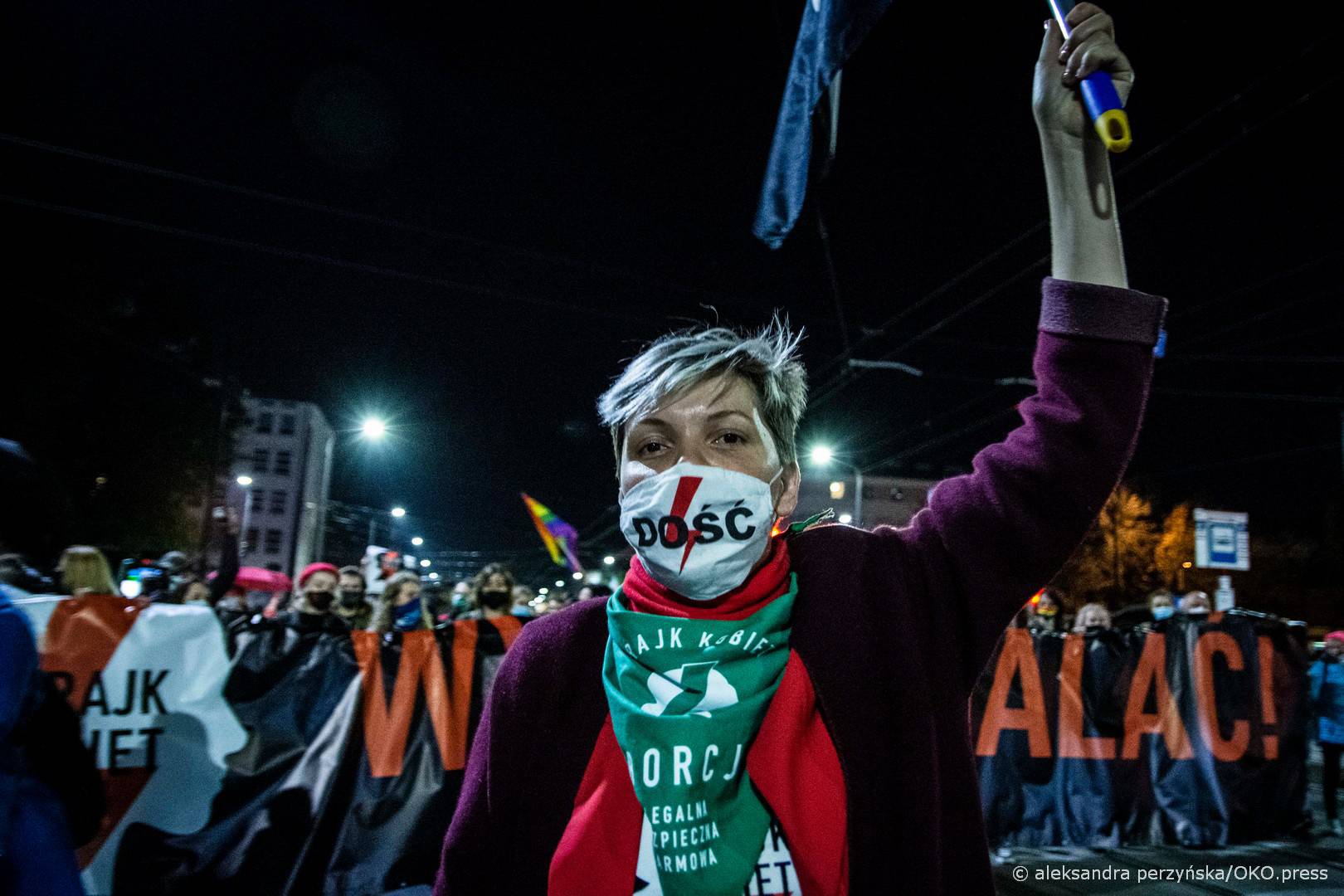 Warszawa, 22.10.2020. Protestujący wyrażali sprzeciw wobec barbarzyńskiego wyroku, który zakazuje aborcji w przypadku nieodwracalnego uszkodzenia lub ciężkiej choroby płodu