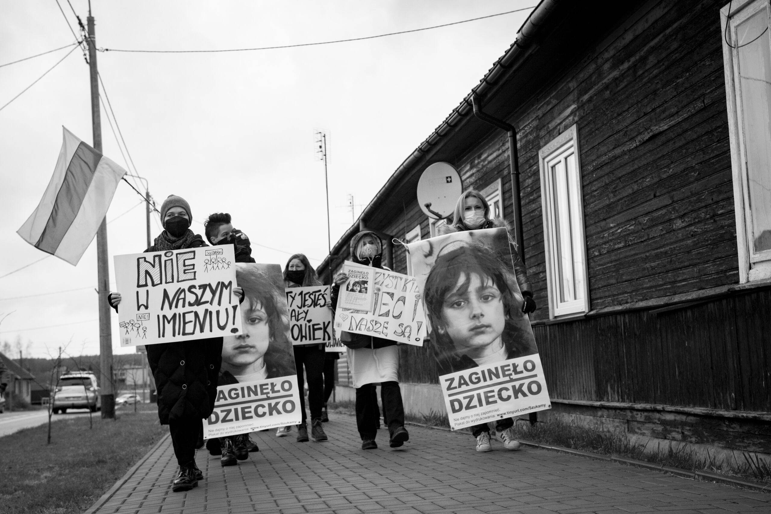 Michałowo, 23.10.2021. Miejsce dzieci nie jest w lesie – protest