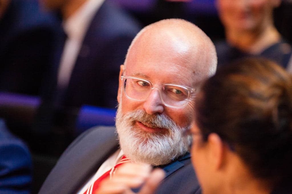 31.08.2019 Gdansk , Europejskie Centrum Solidarnosci . Wreczenie Medali Wdziecznosci Gaborowi Demszky ' emu , Myroslawowi Marynowyczowi i Fransowi Timmermansowi . 
N / Z Frans Timmermans 
Fot. Michal Ryniak / Agencja Gazeta