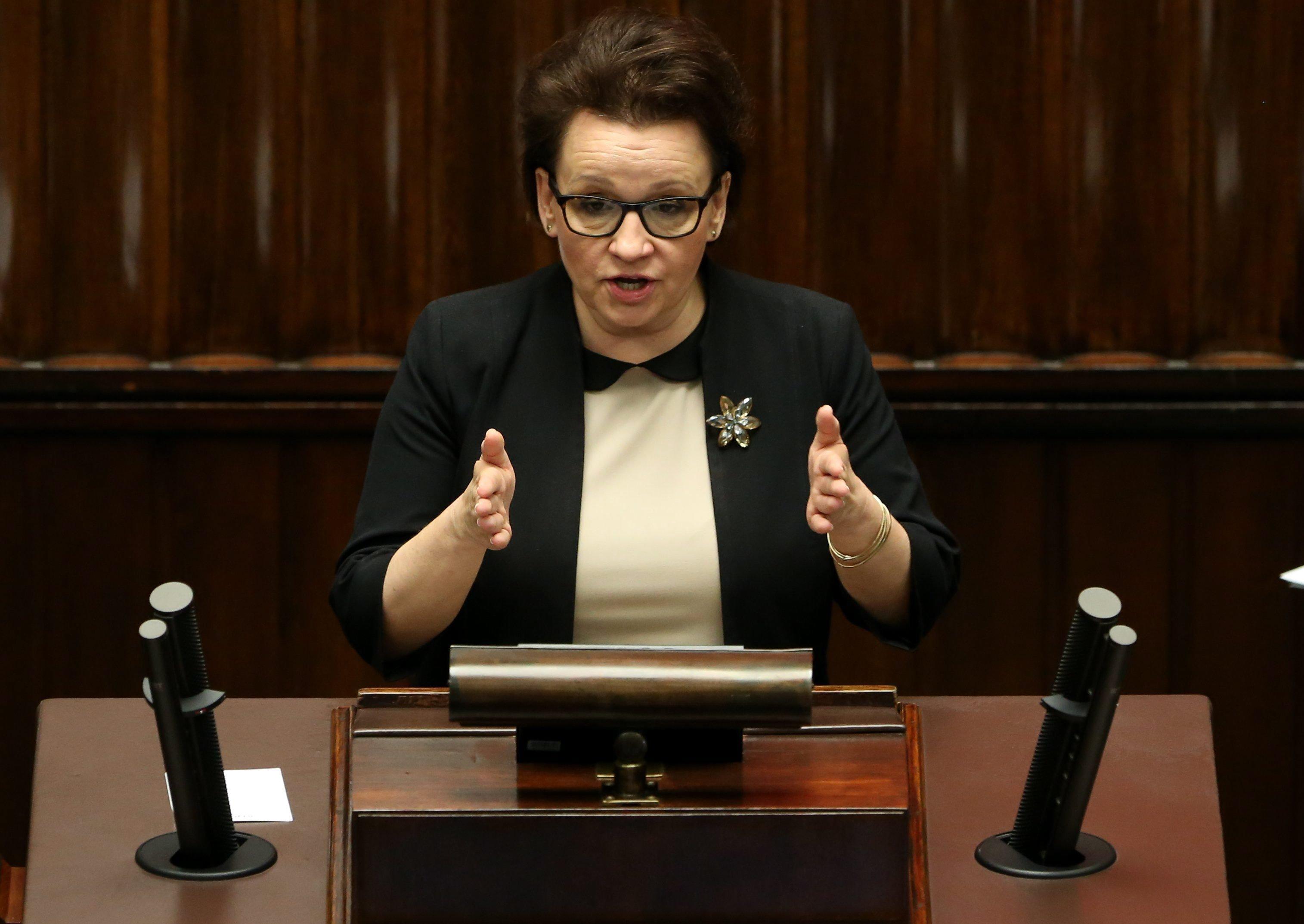 22.06.2016 Warszawa , Sejm . Minister edukacji Anna Zalewska .
Fot . Slawomir Kaminski / Agencja Gazeta