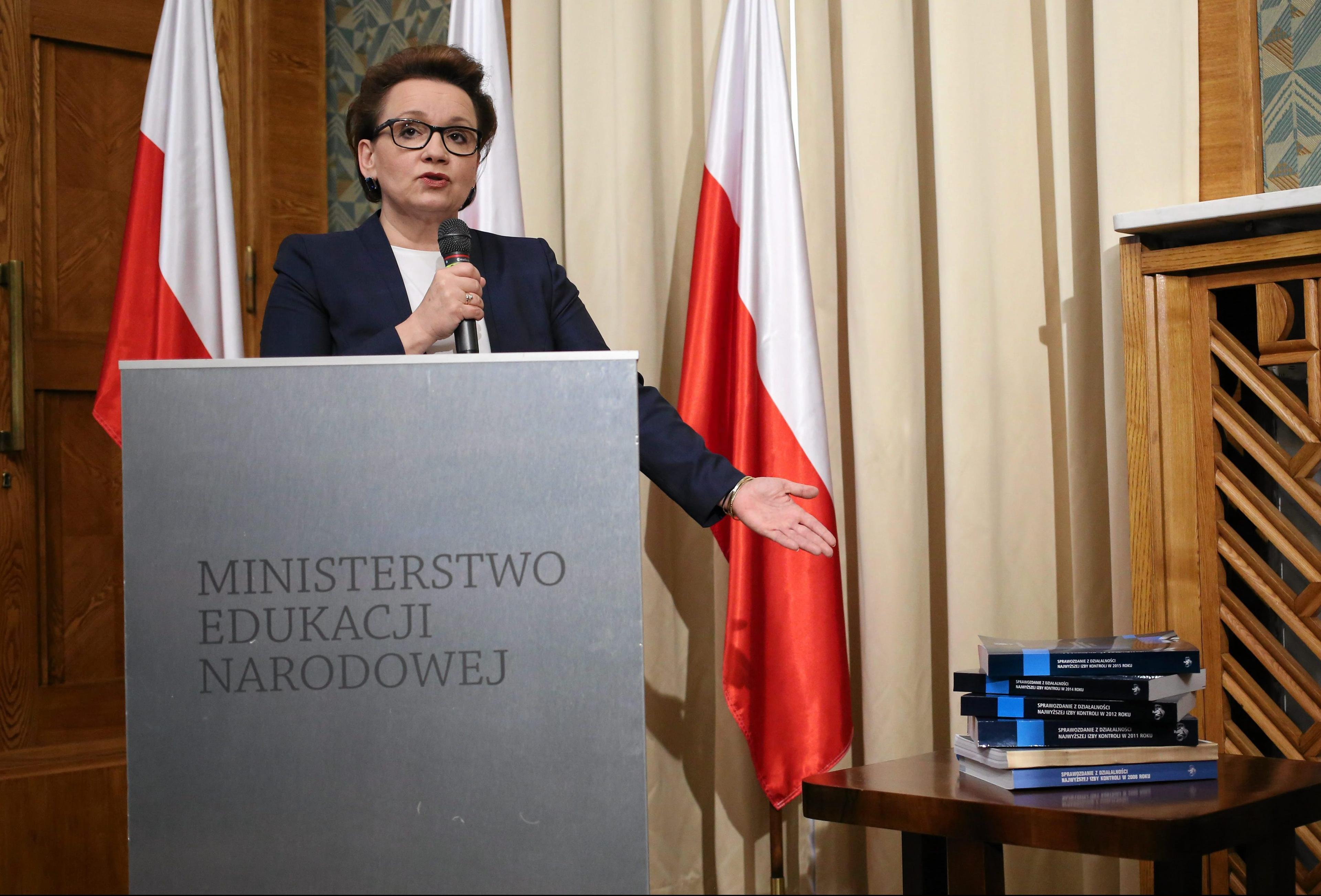 Na zdjęciu: minister edukacji Anna Zalewska