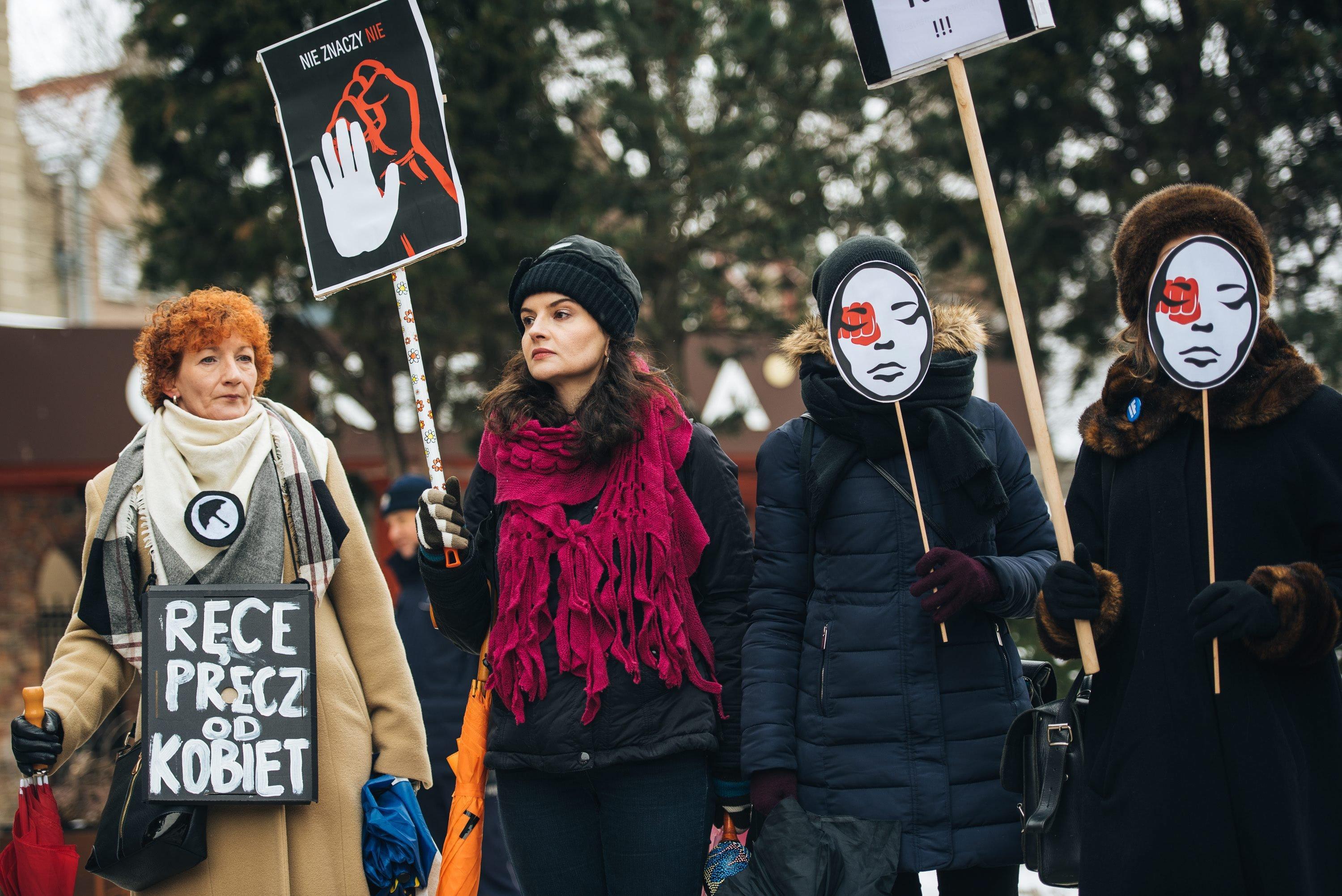 12.02.2017 Gdansk . Protest przeciw przemocy seksualnej .
Fot . Bartosz Banka / Agencja Gazeta
