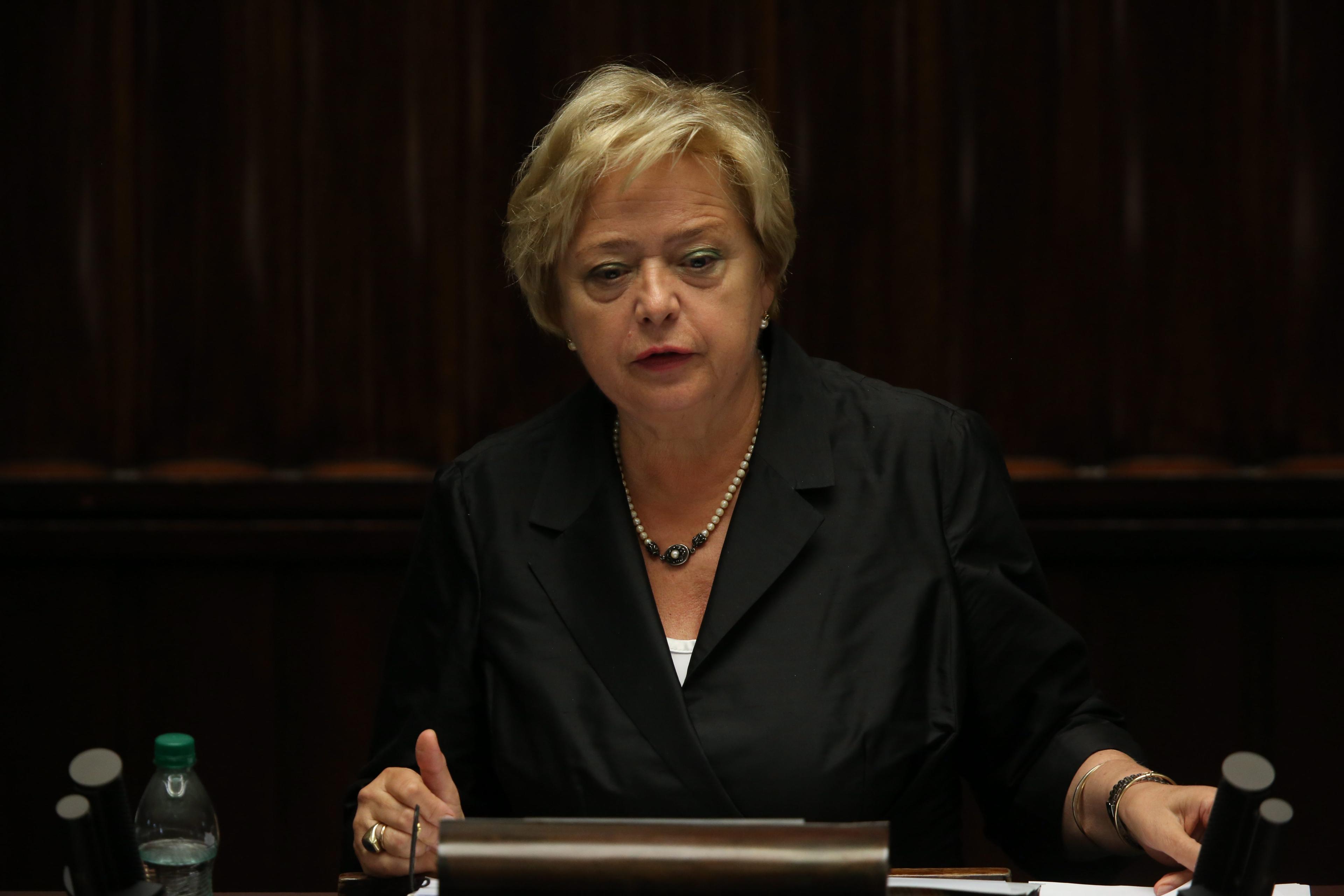21.07.2016 Warszawa , Sejm . Przemawia Pierwszy Prezes Sadu Najwyzszego Malgorzata Gersdorf .
Fot . Slawomir Kaminski / Agencja Gazeta