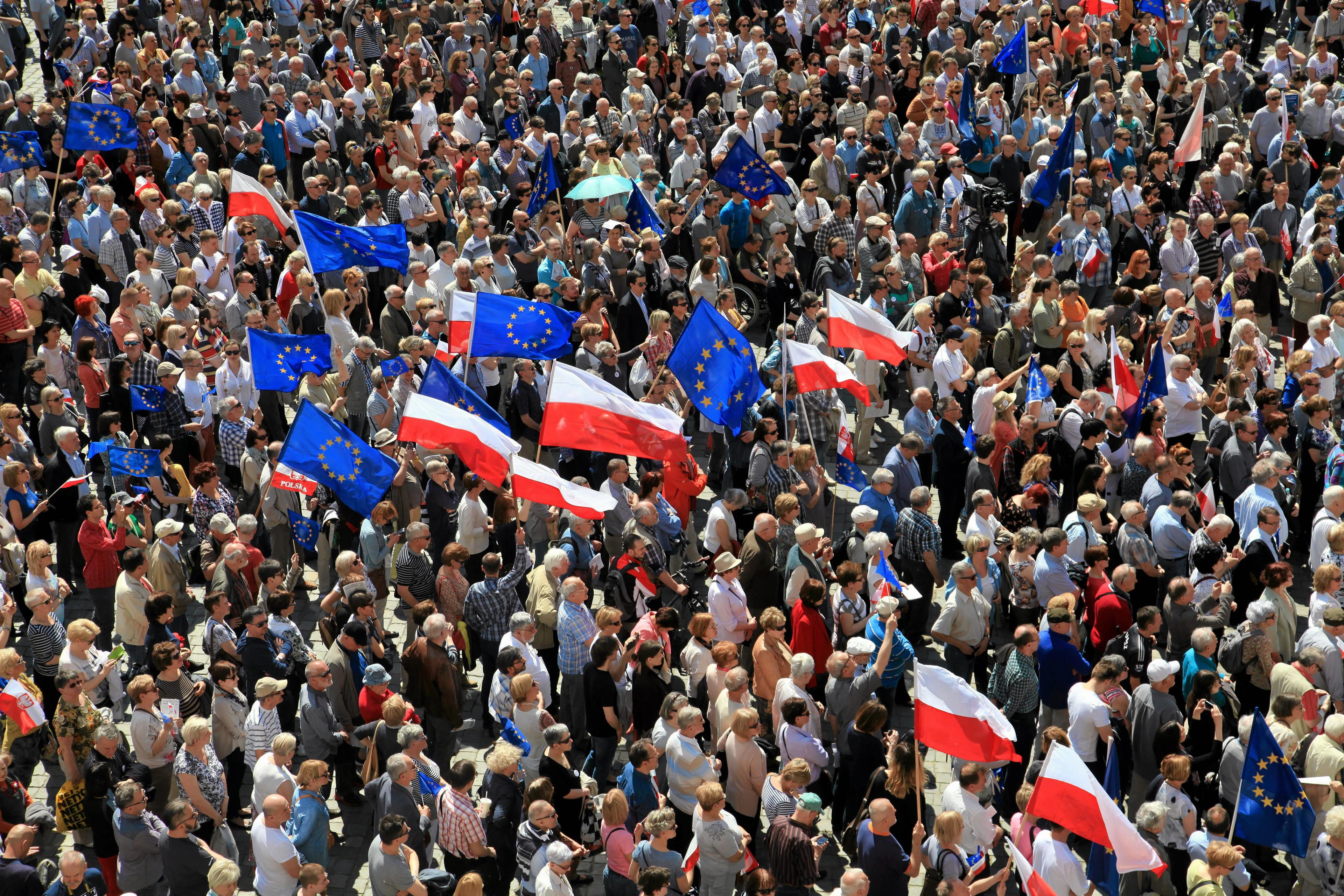 07.05.2016 Wroclaw , Rynek . Demonstracja KOD .
Fot. Mieczyslaw Michalak / Agencja Gazeta