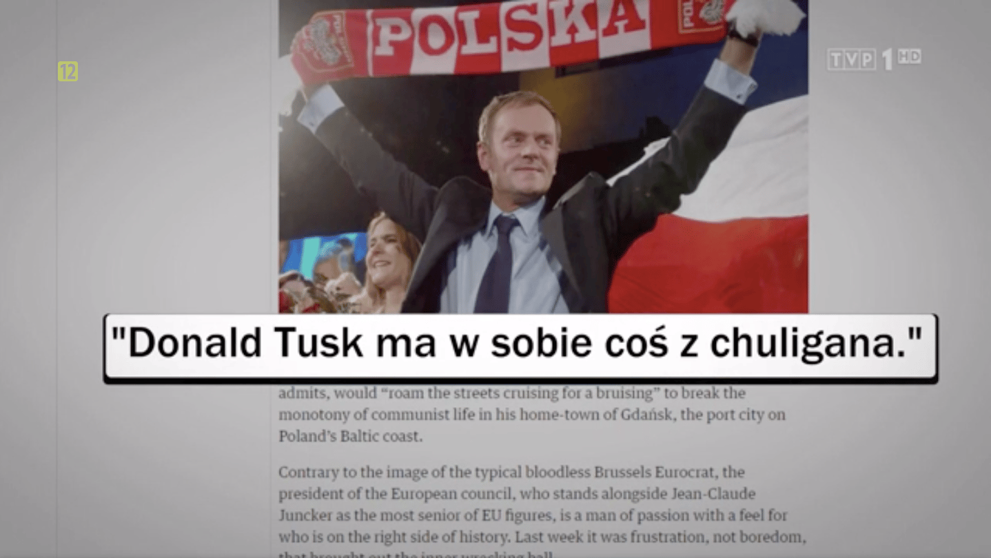 Donald Tusk, Guardian, Wiadomości TVP, 10 lutego 2019