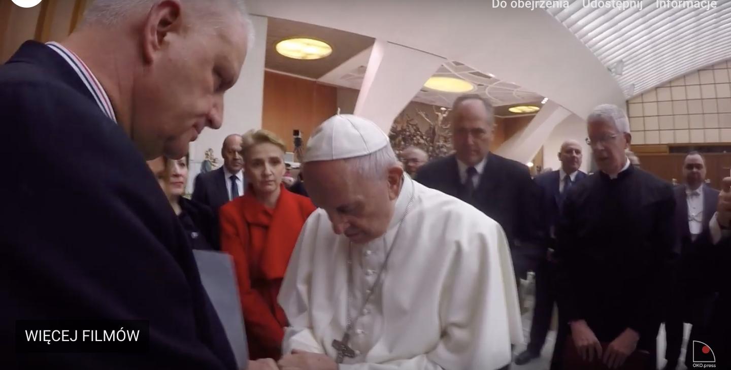 Marek Lisiński i papież Franciszek
