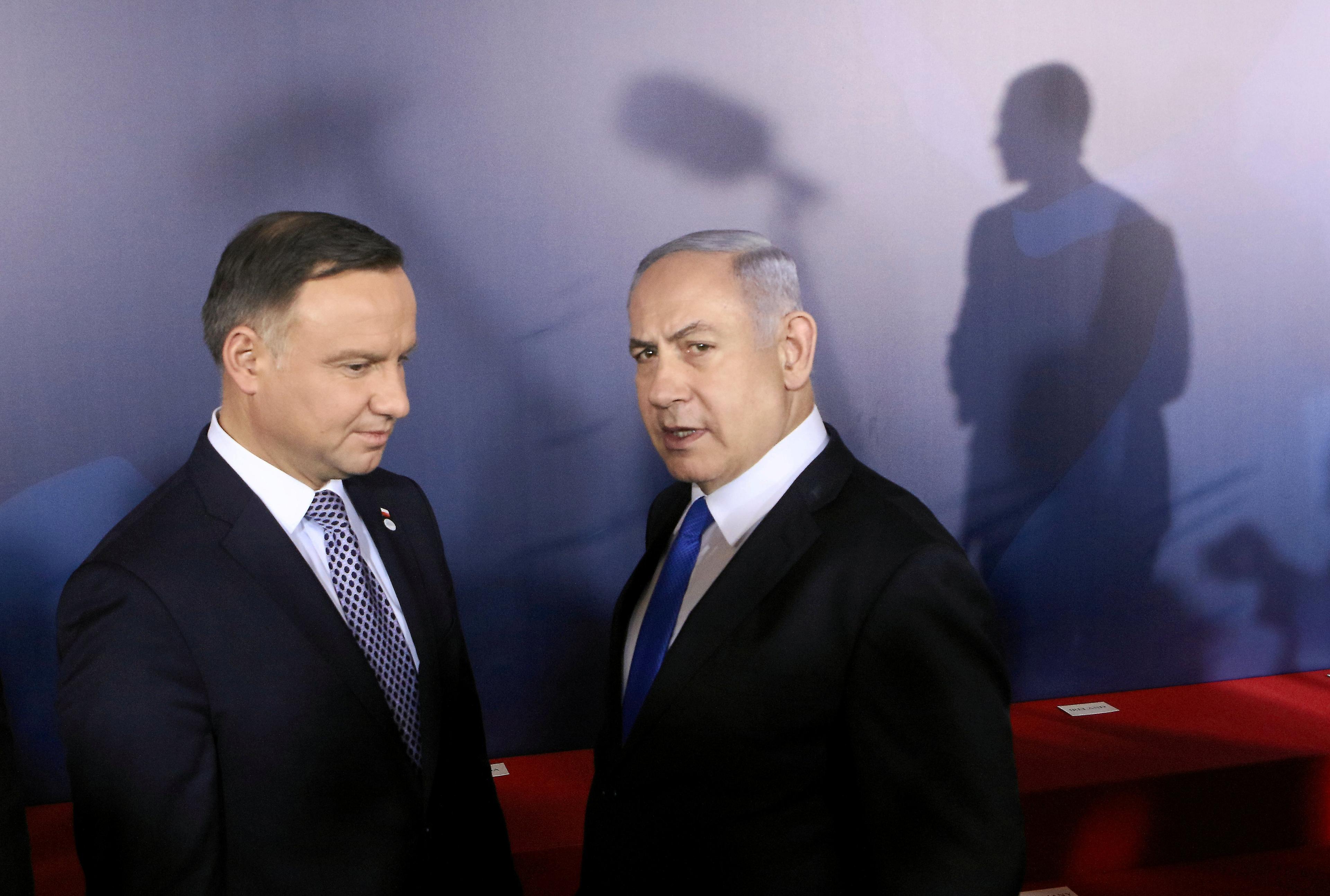13.02.2019 Warszawa , Zamek Krolewski . Prezydent RP Andrzej Duda i premier Izraela Binjamin Netanjahu podczas Konferencji Bliskowschodniej - spotkania poswieconego budowaniu pokoju i bezpieczenstwa na Bliskim Wschodzie .
Fot. Slawomir Kaminski / Agencja Gazeta
