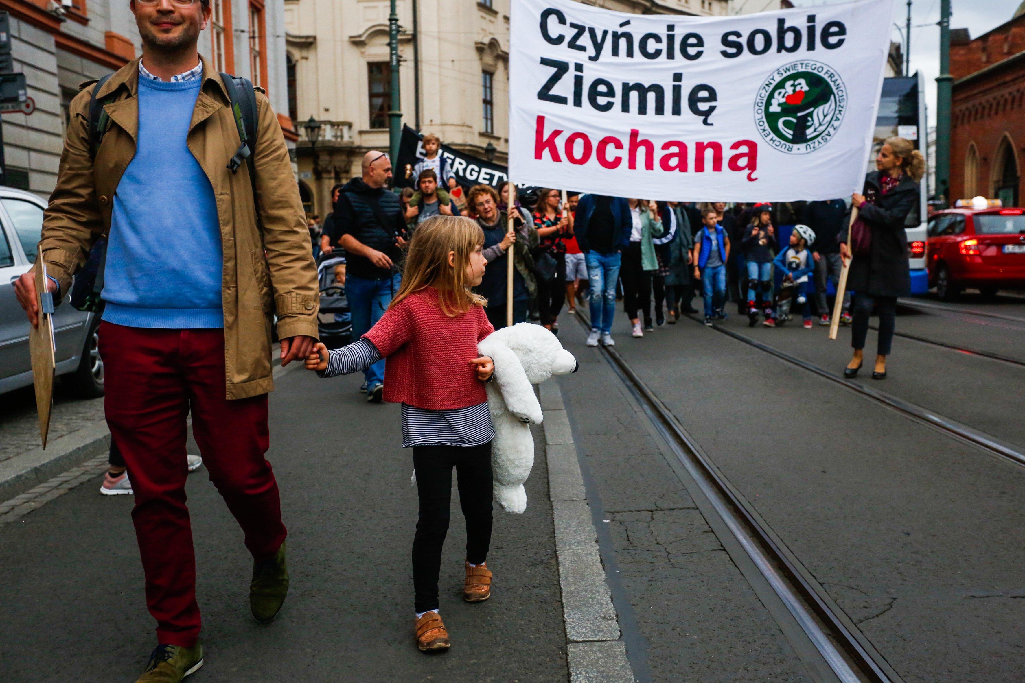 27.09.2019 Krakow , Ul . Franciszkanska . Marsz dla Ziemi . Fot. Adrianna Bochenek / Agencja Gazeta