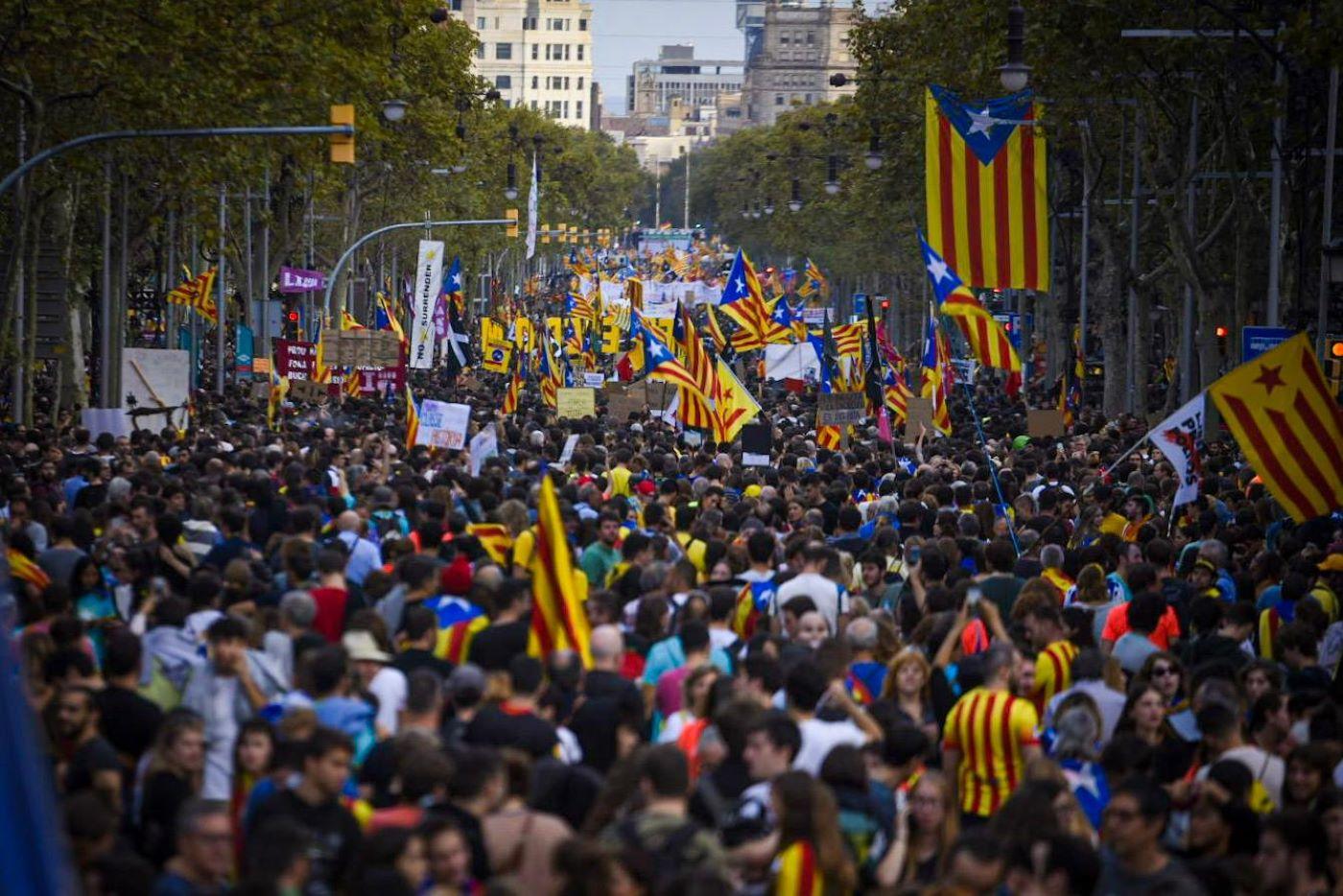 Protest w Barcelonie, 19.10.2019