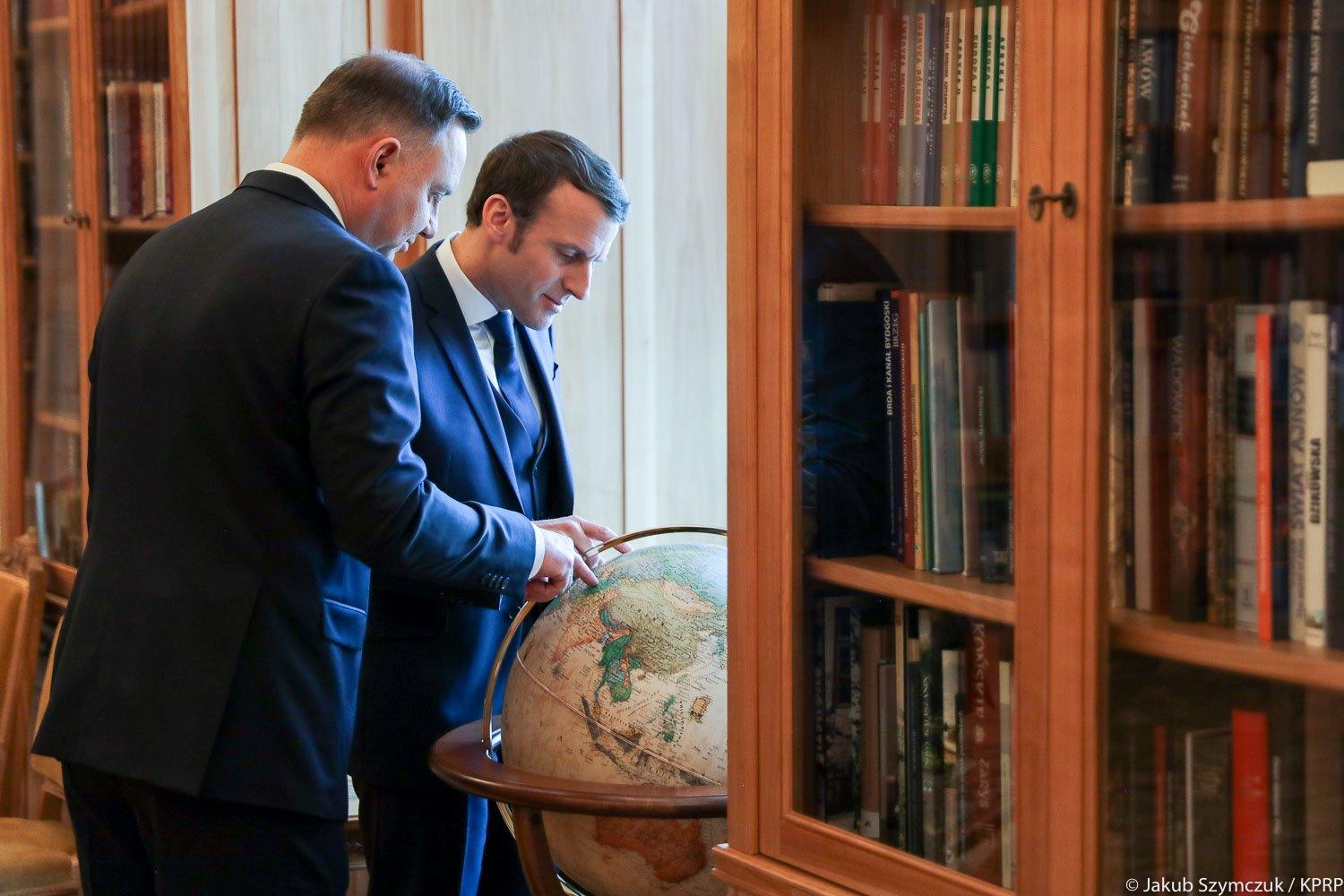 Andrzej Duda i Emmanuel Macron