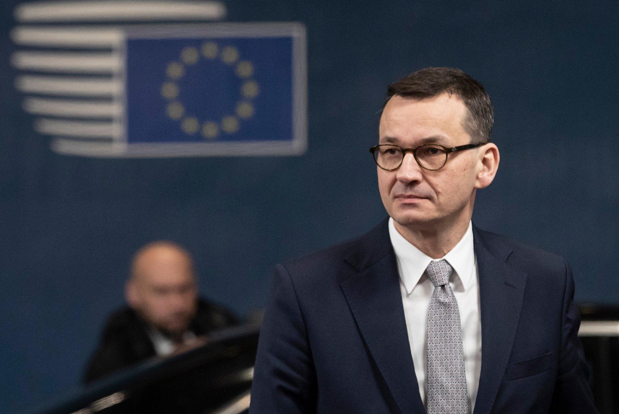 Mateusz Morawiecki na szczcie w Brukseli
