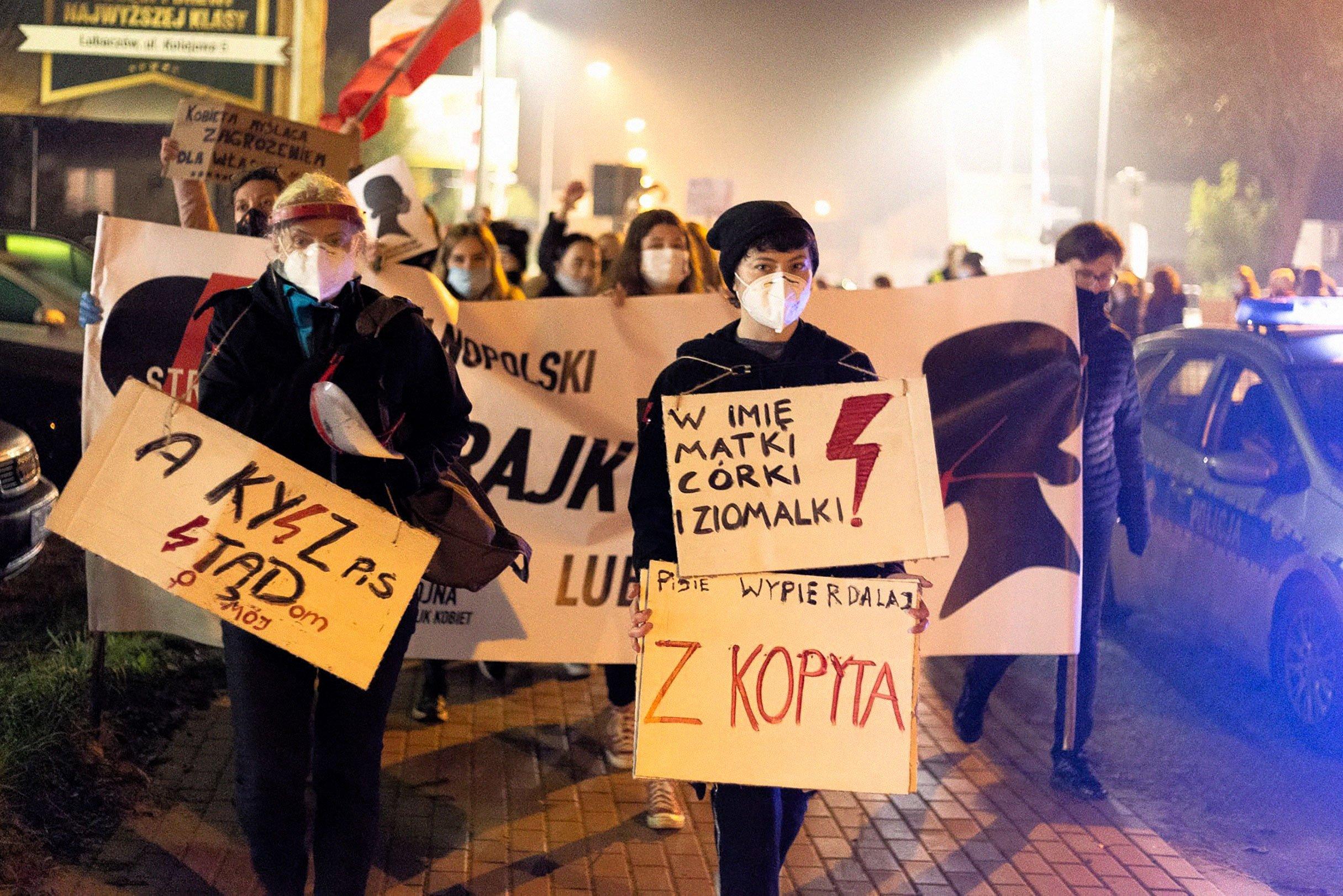 Lubaczów, protest 25.10.2020