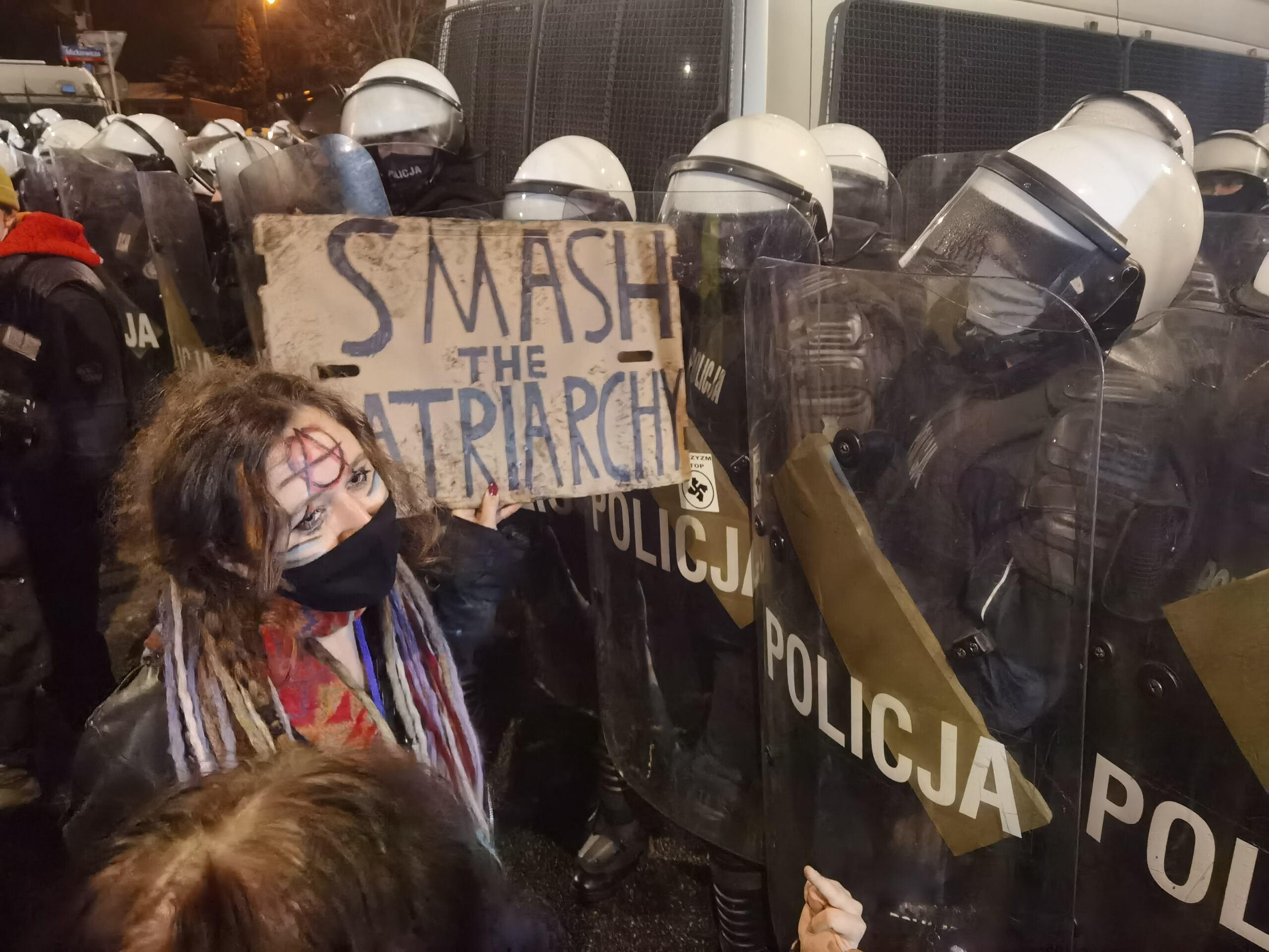 Smarsh the Patriarchy, Strajk Kobiet, policja, 29 stycznia 2021, fot. Robert Jurszo