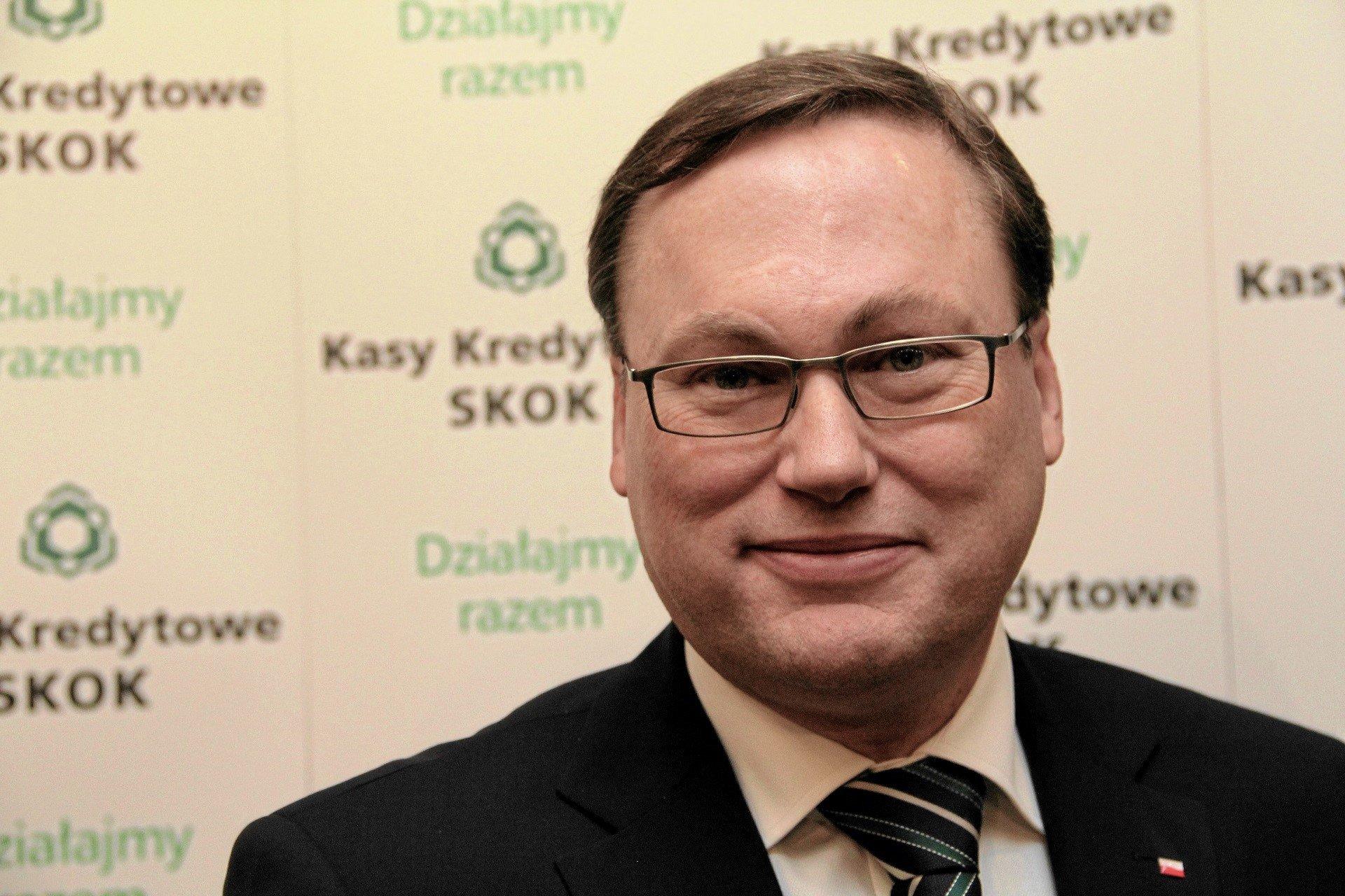 Grzegorz Bierecki w 2012 roku - jeszcze jako prezes Krajowej SKOK