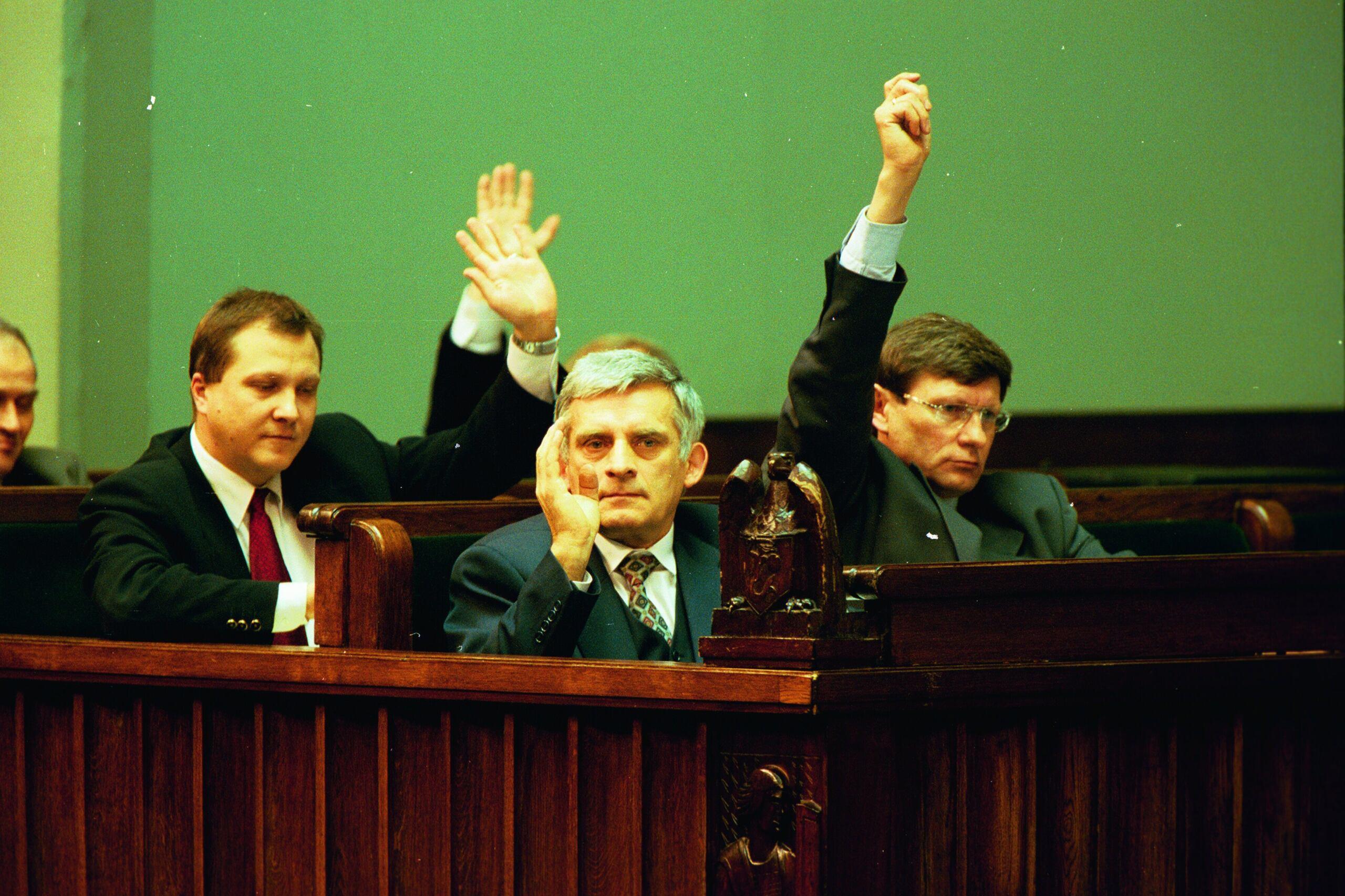 Jerzy Buzek i Leszek Balcerowicz w Sejmie