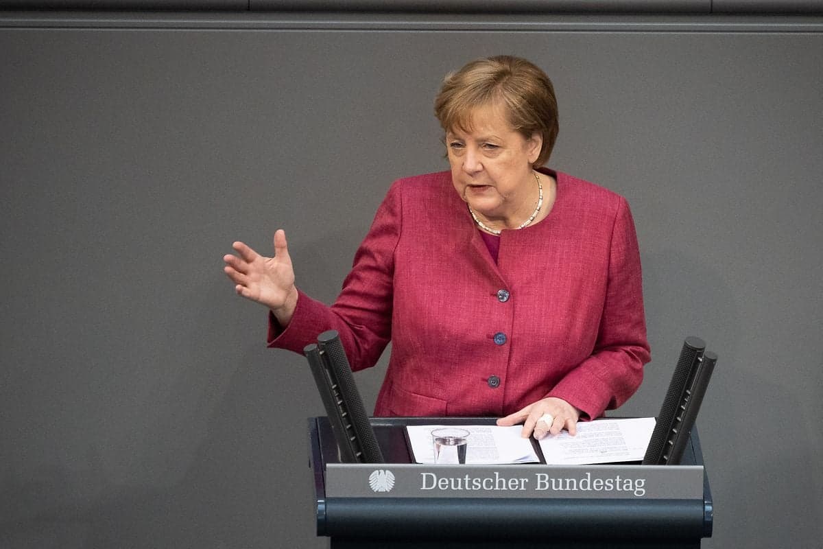 Angela Merkel przemawia